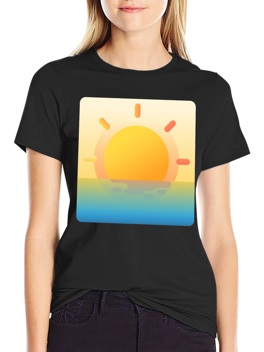 Sunset Graphic Tee - Black Casual T-Shirt