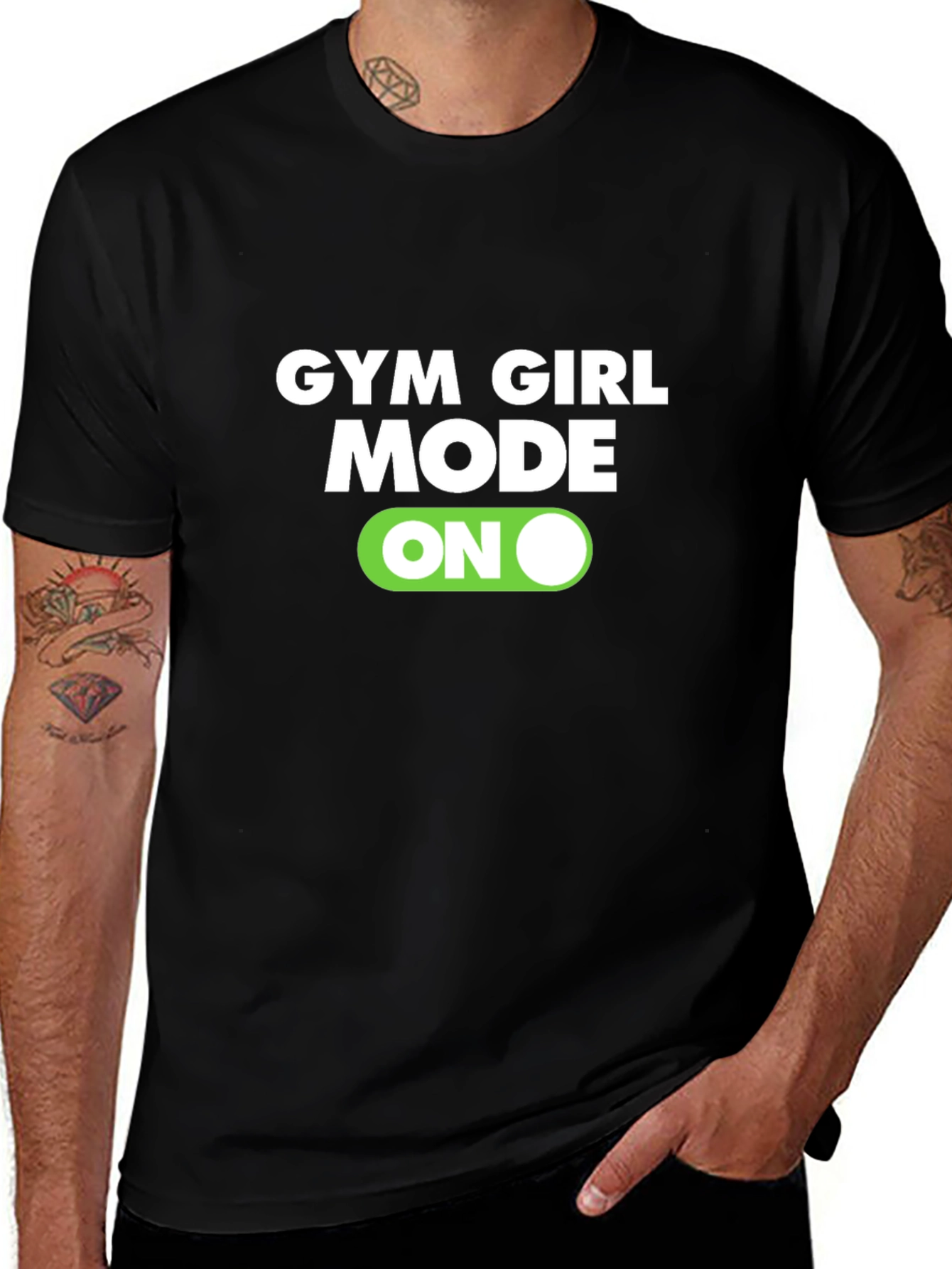 Gym Girl Mode On Graphic T-Shirt - Black