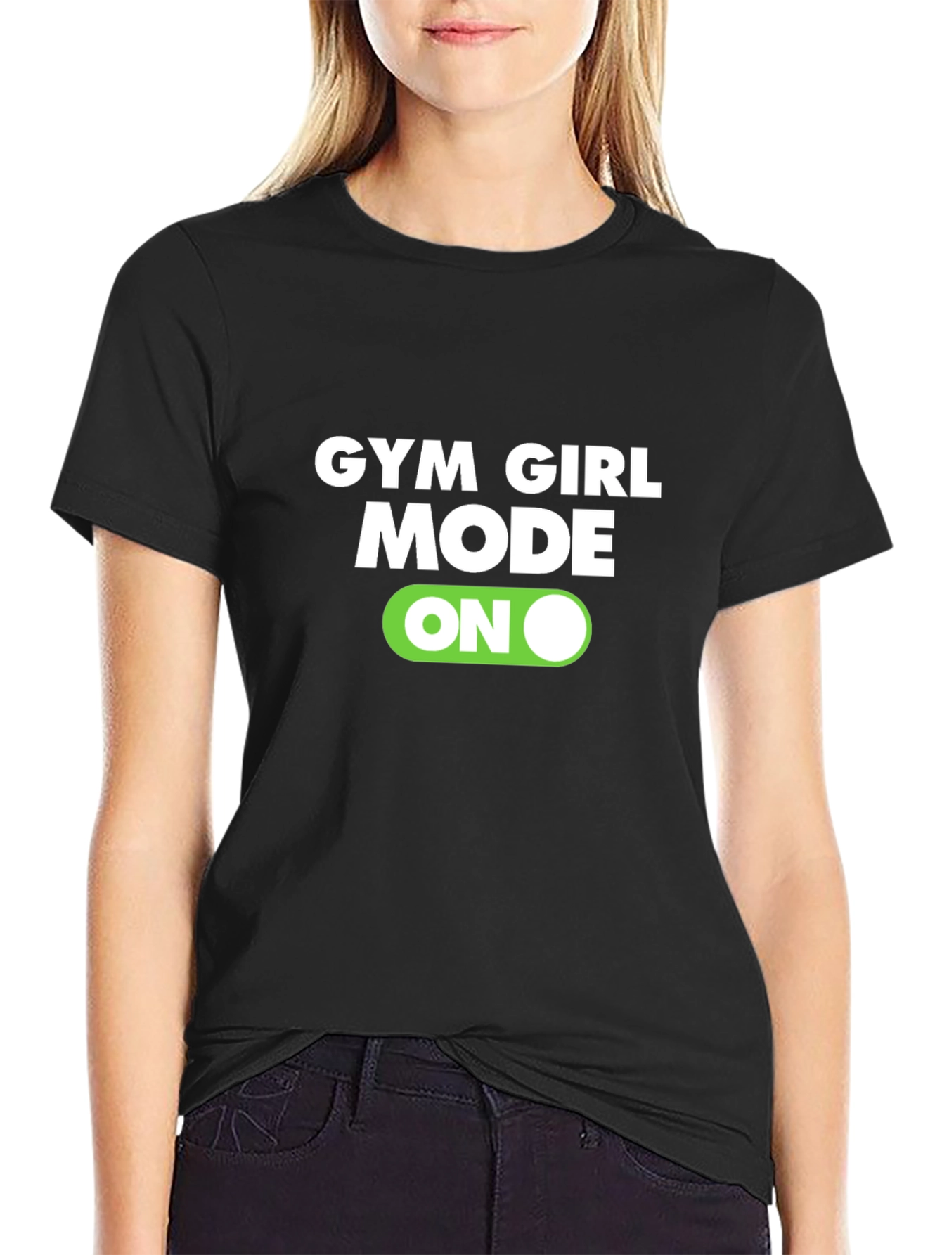 Gym Girl Mode On Graphic T-Shirt - Black