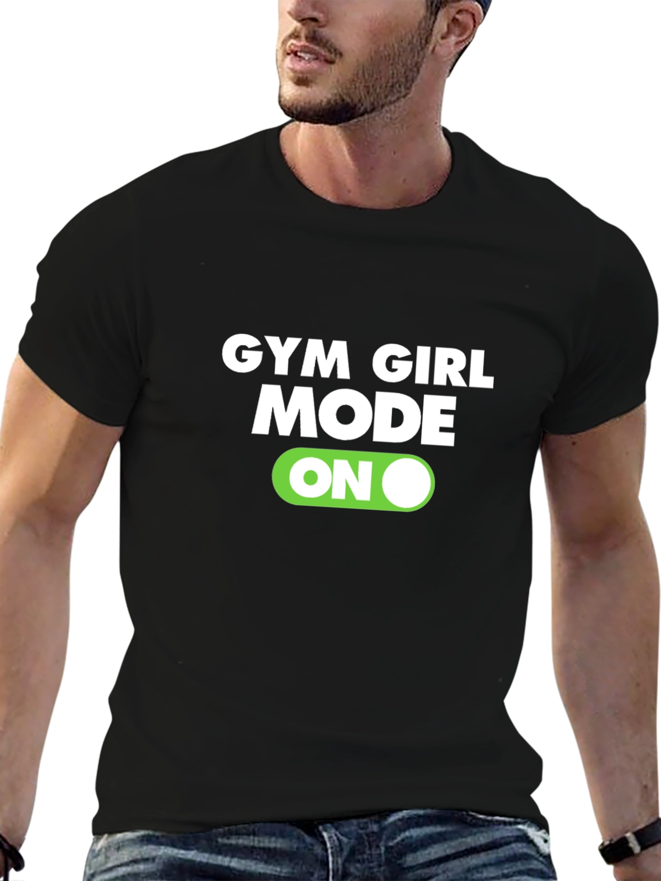 Gym Girl Mode On Graphic T-Shirt - Black