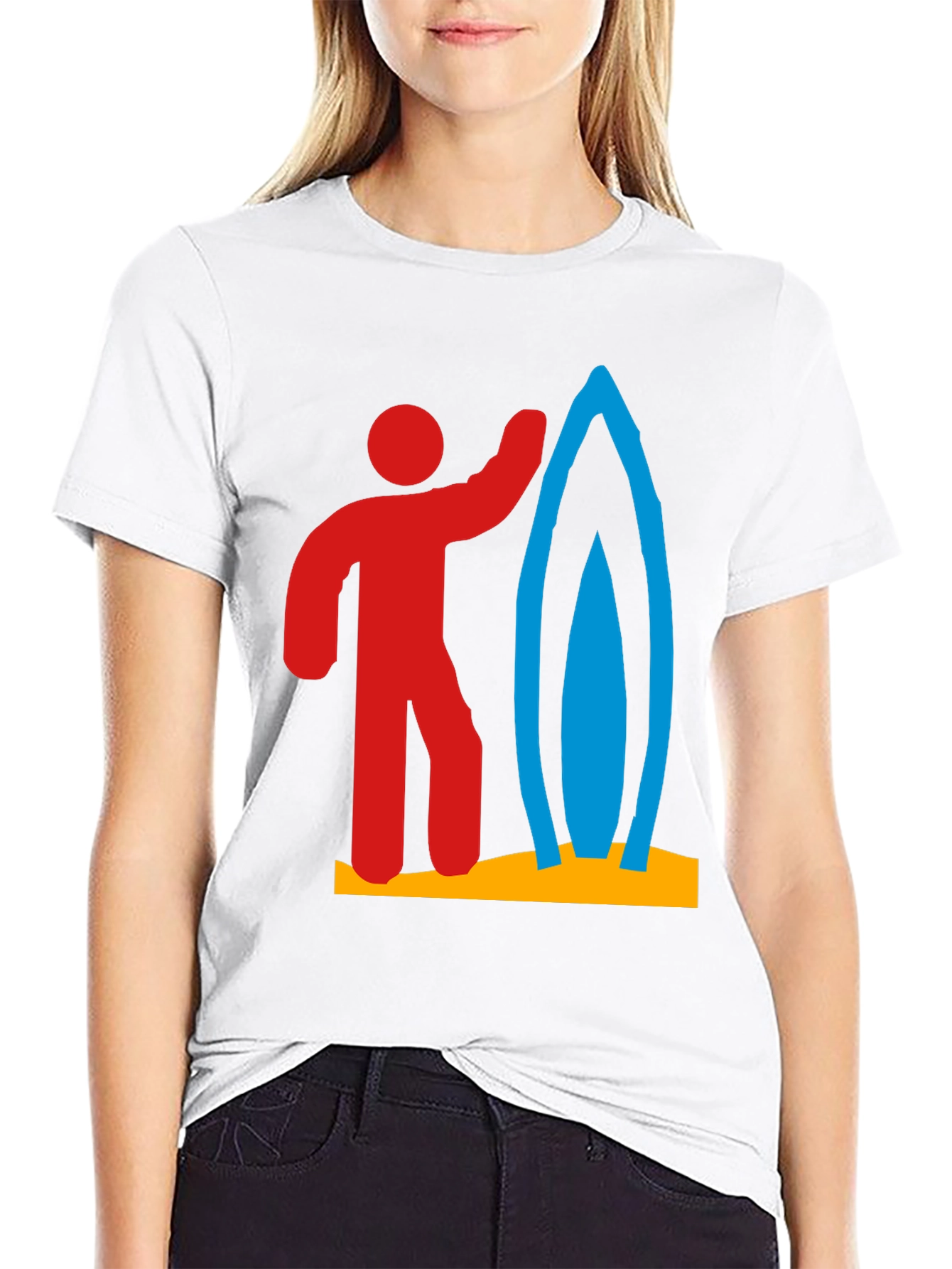 Surfer Graphic Tee - Black Cotton T-Shirt