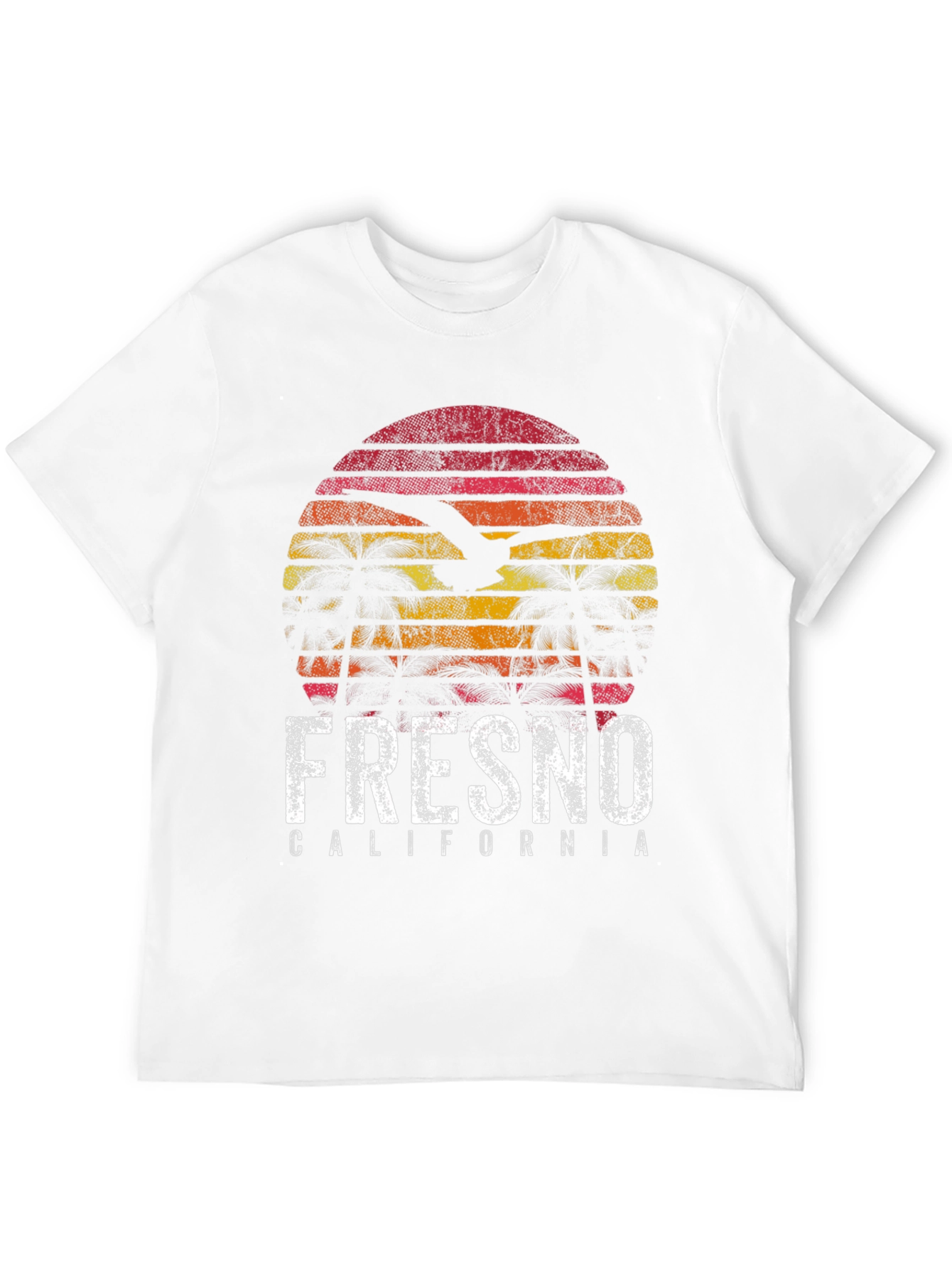 Fresno California Retro Sunset T-Shirt