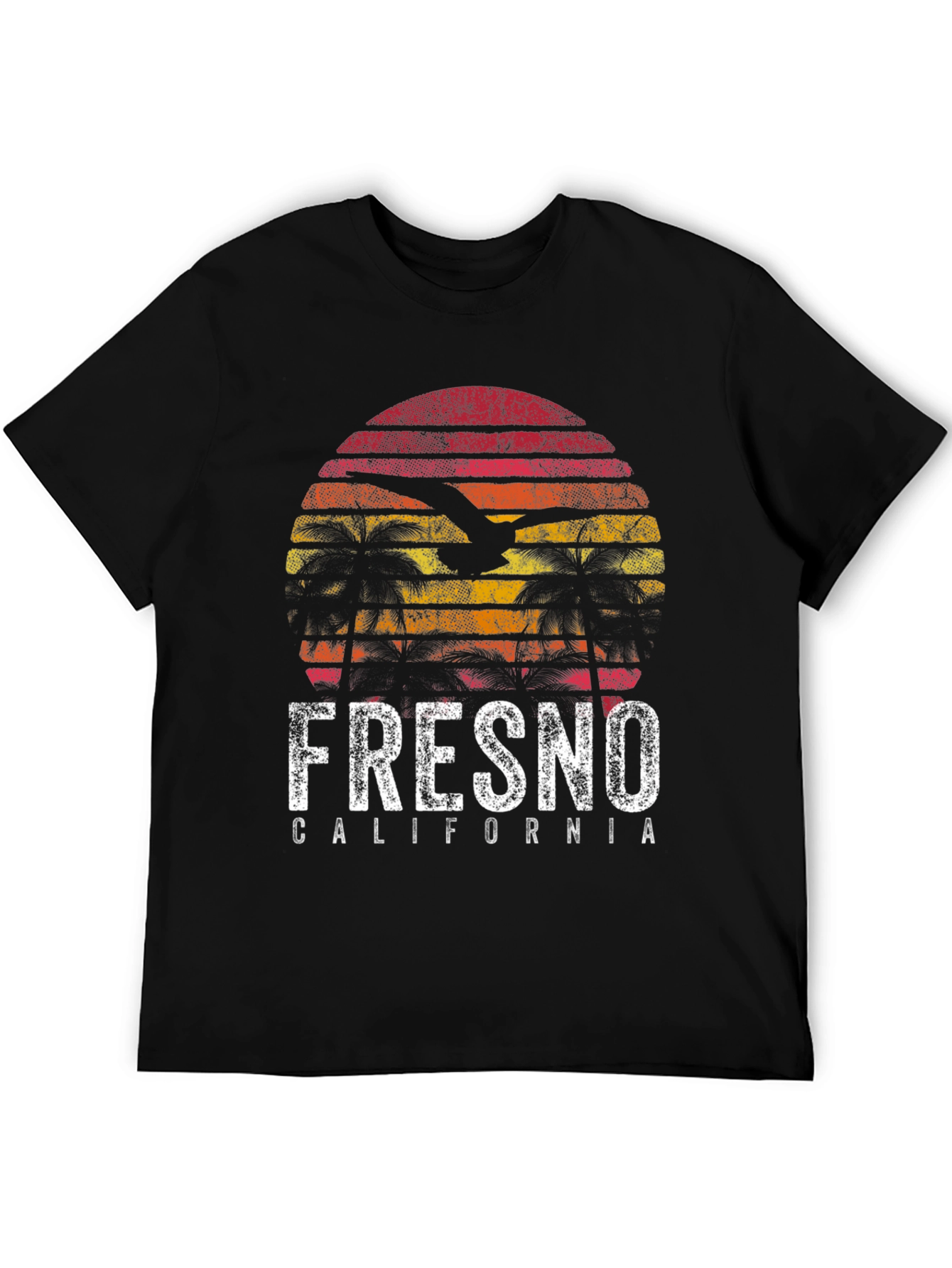 Fresno California Retro Sunset T-Shirt