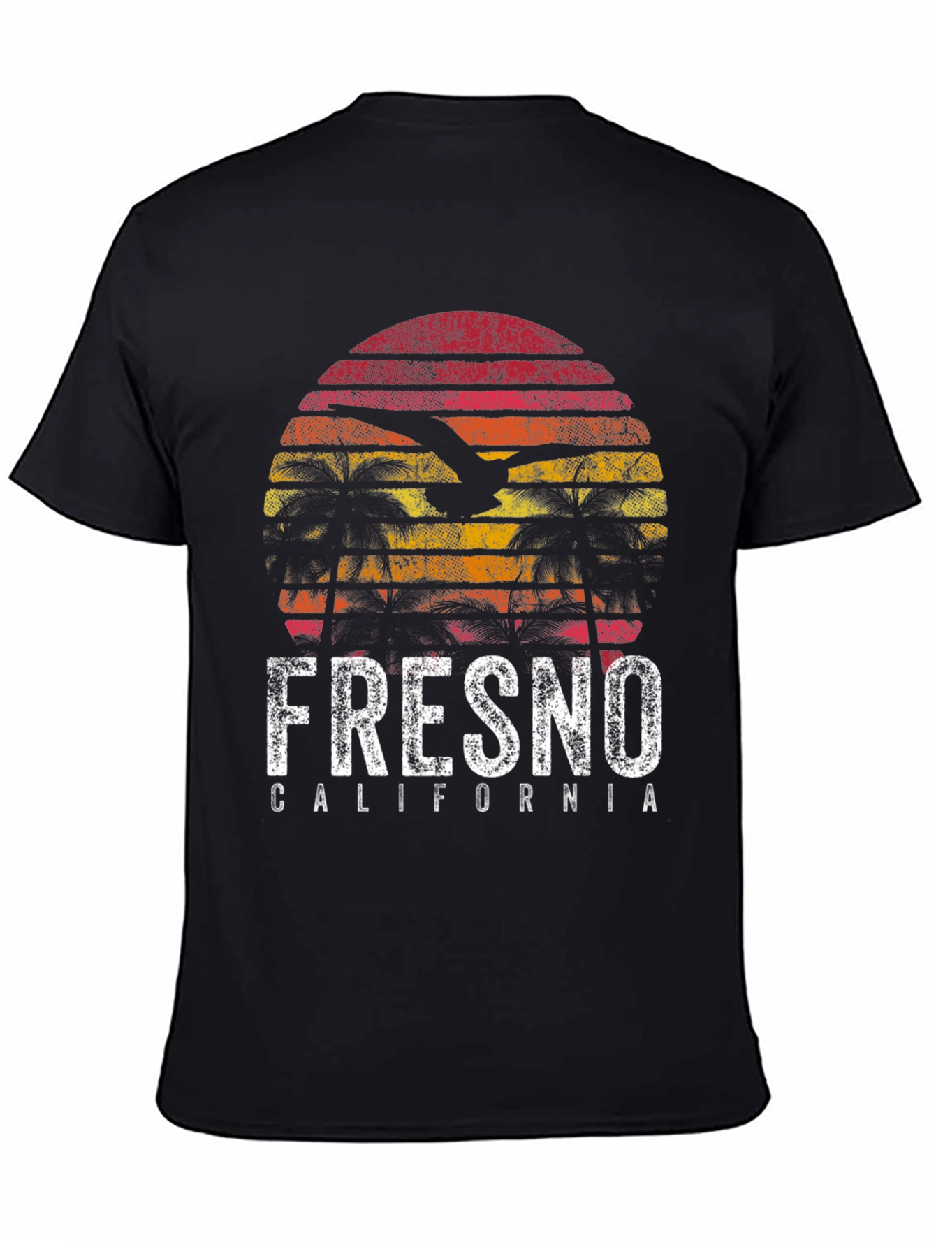 Fresno California Retro Sunset T-Shirt
