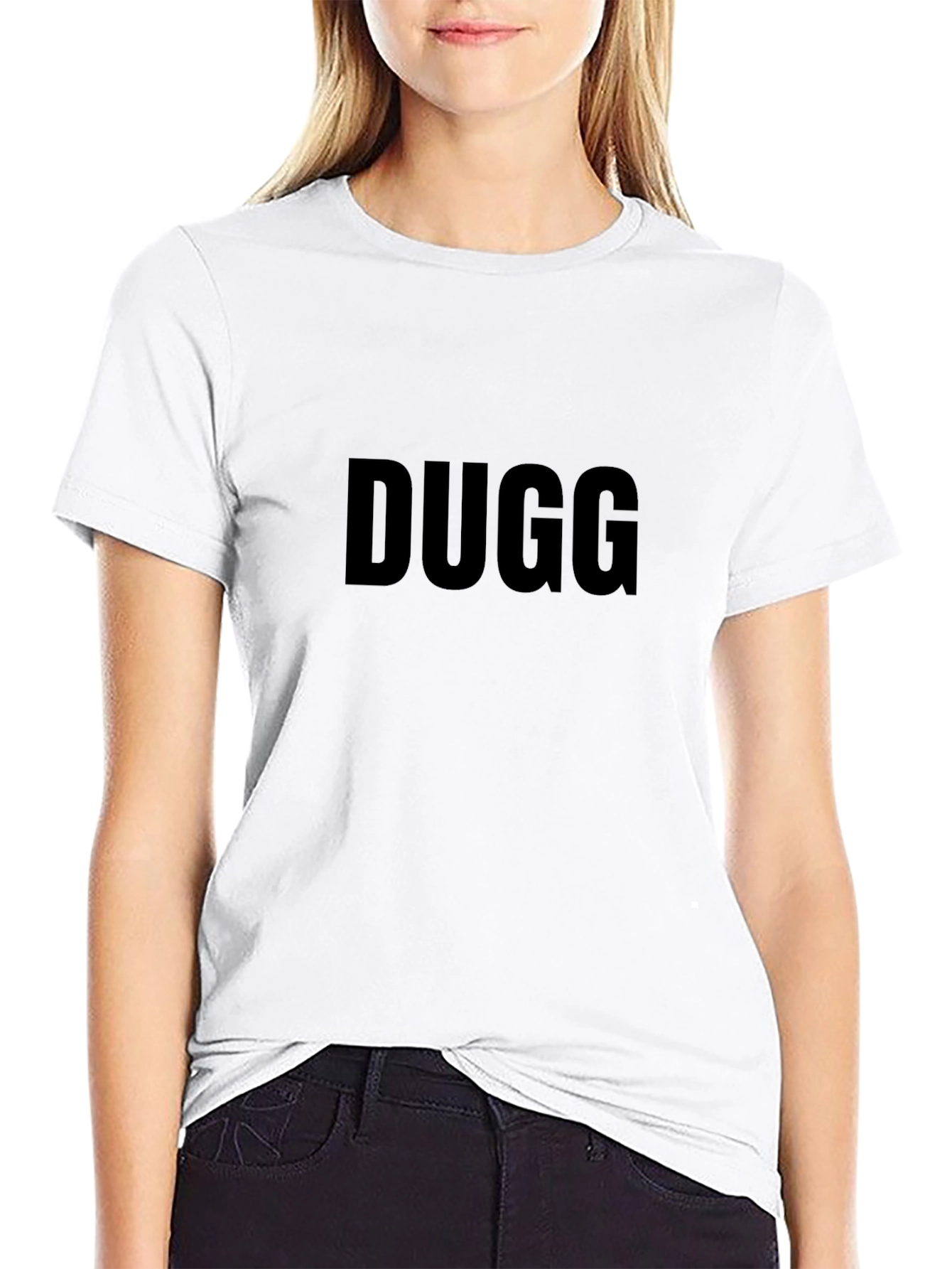 DUGG Graphic Tee - Black Cotton Blend Casual Wear