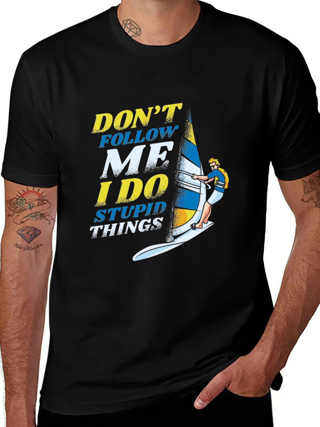 Dont Follow Me Windsurfing Graphic T-Shirt