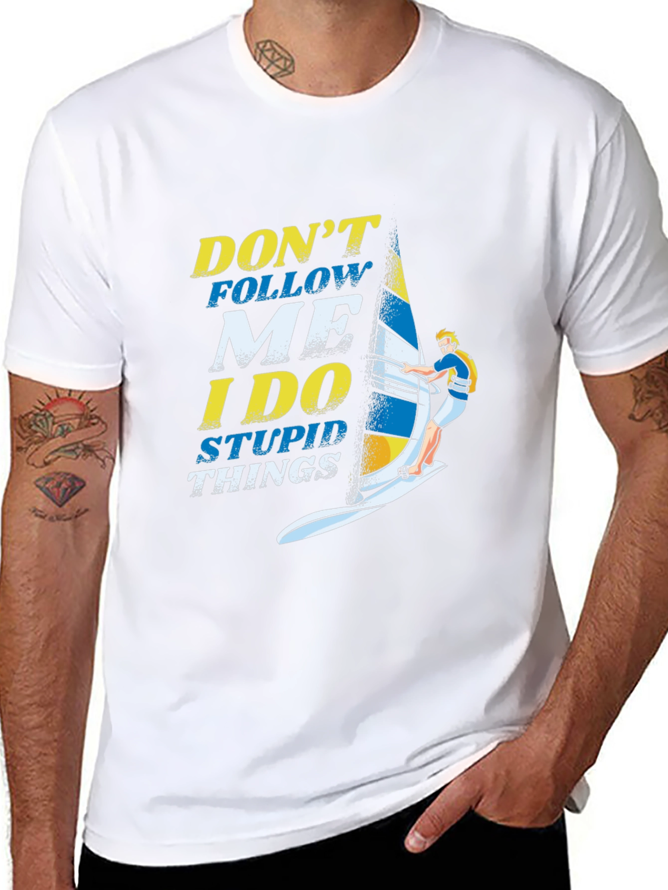 Dont Follow Me Windsurfing Graphic T-Shirt