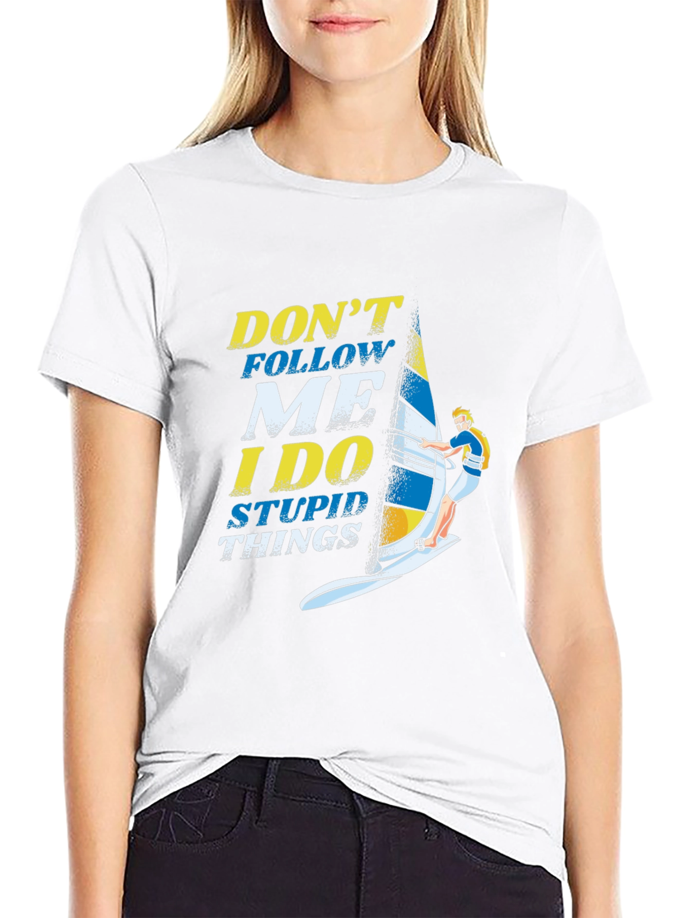 Dont Follow Me Windsurfing Graphic T-Shirt