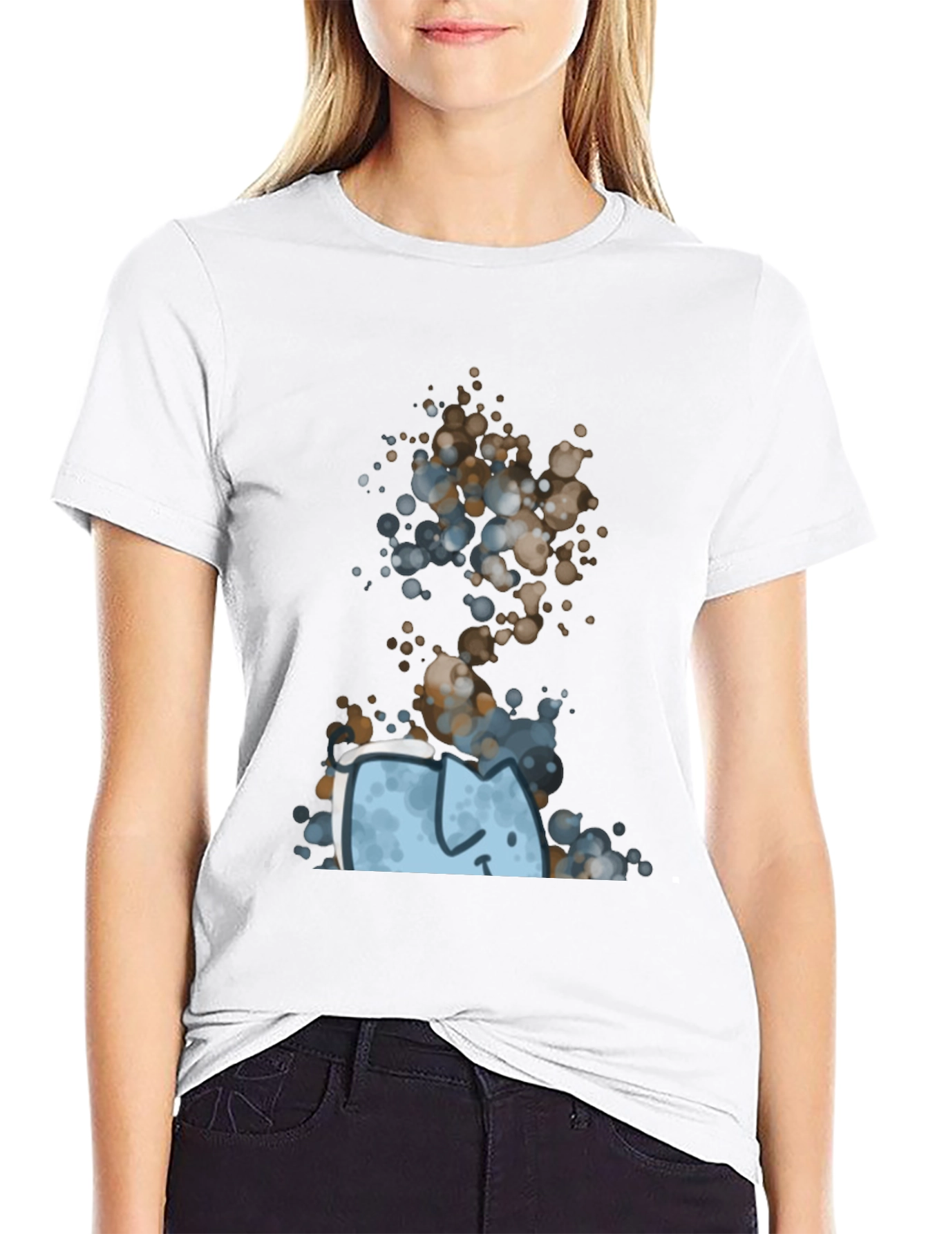 Abstract Cat Graphic Tee - Unique Style
