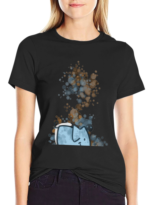 Abstract Cat Graphic Tee - Unique Style