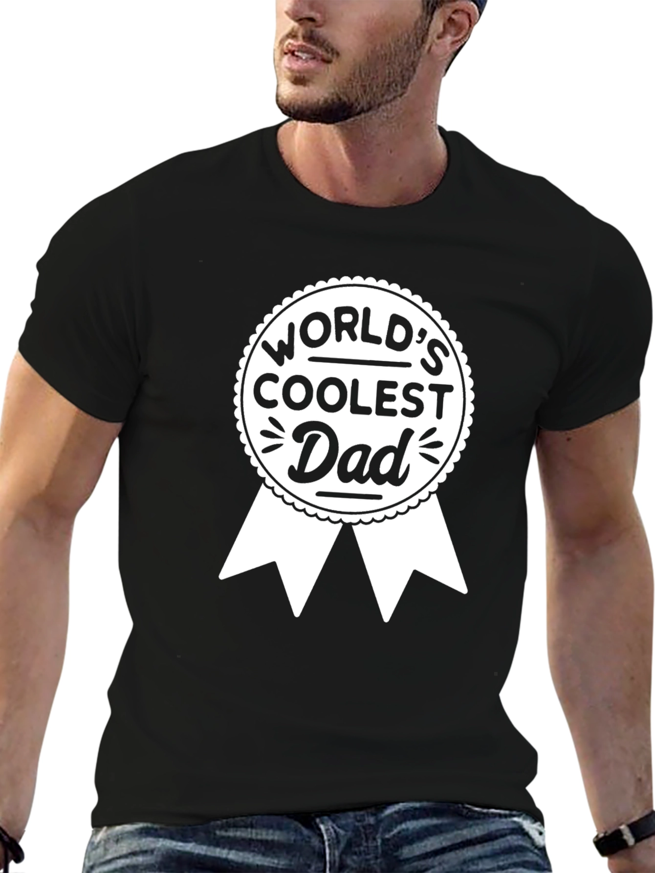 Worlds Coolest Dad Black T-Shirt