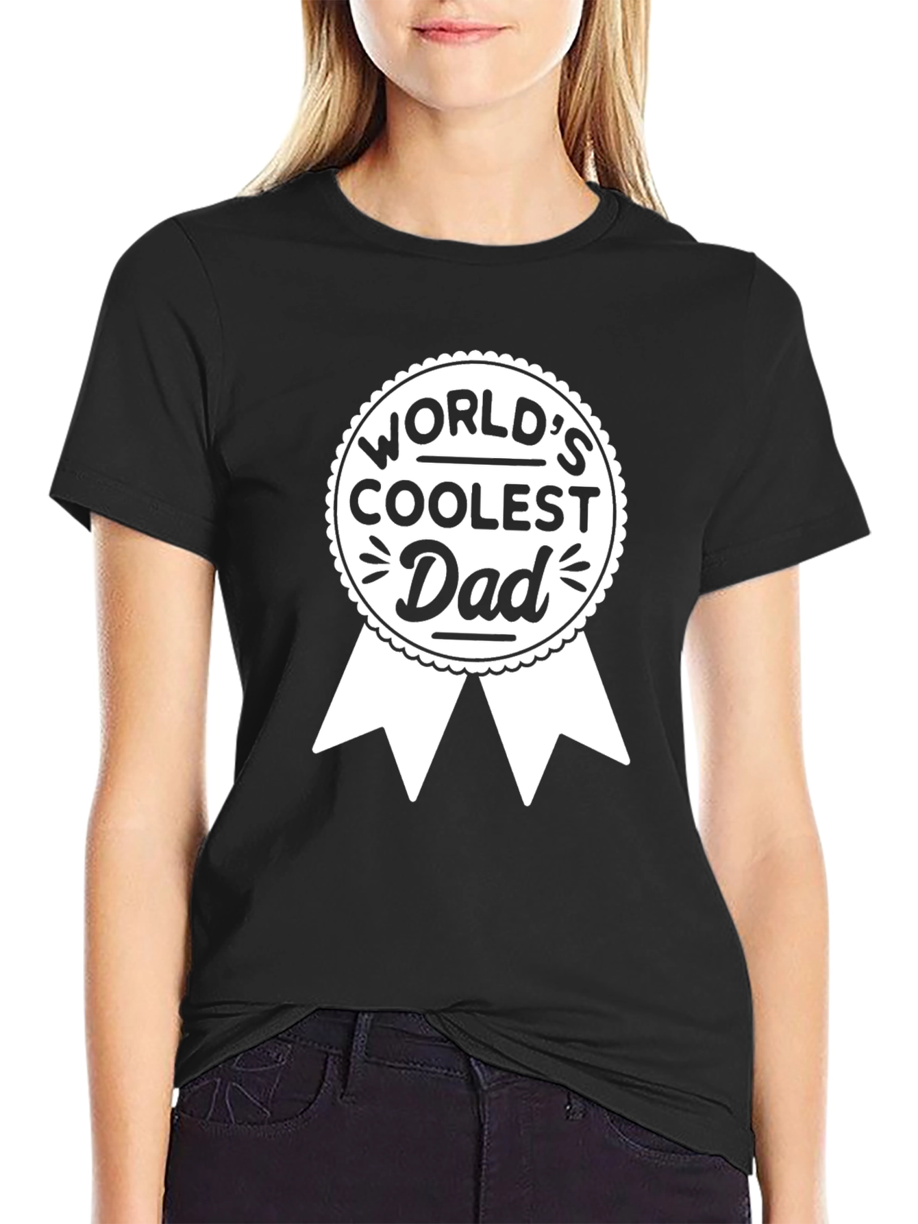 Worlds Coolest Dad Black T-Shirt