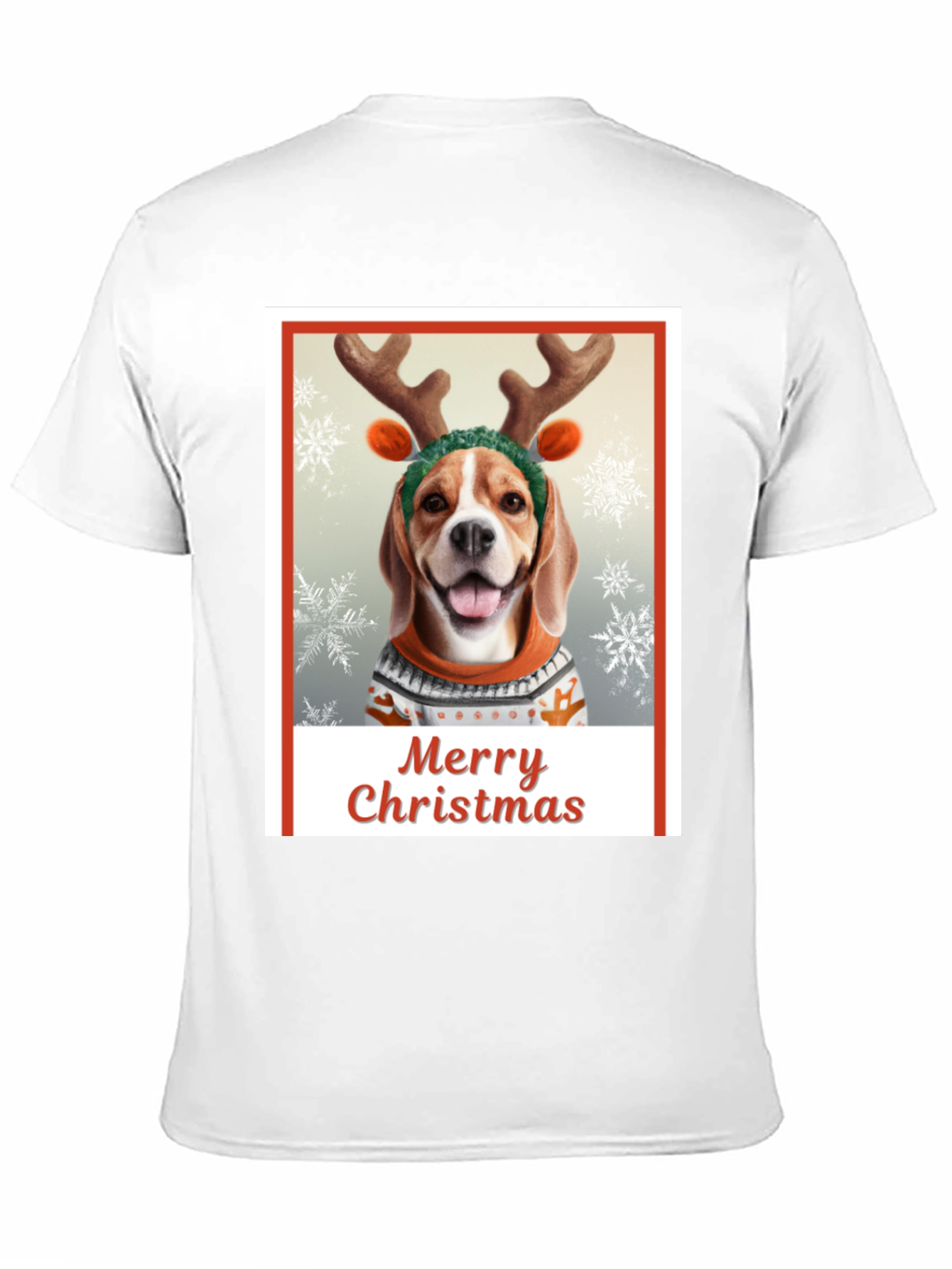 Merry Christmas Dog T-Shirt - Holiday Festive Wear