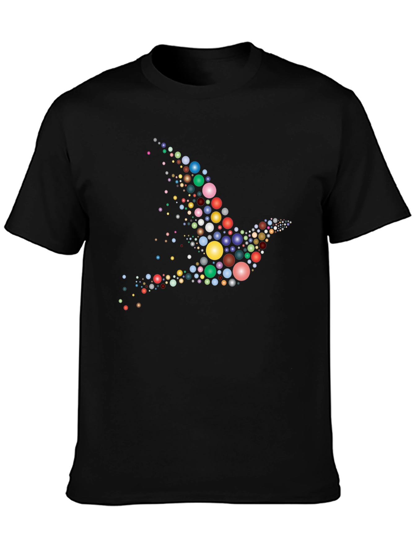 Dove Bubble Print Black T-Shirt