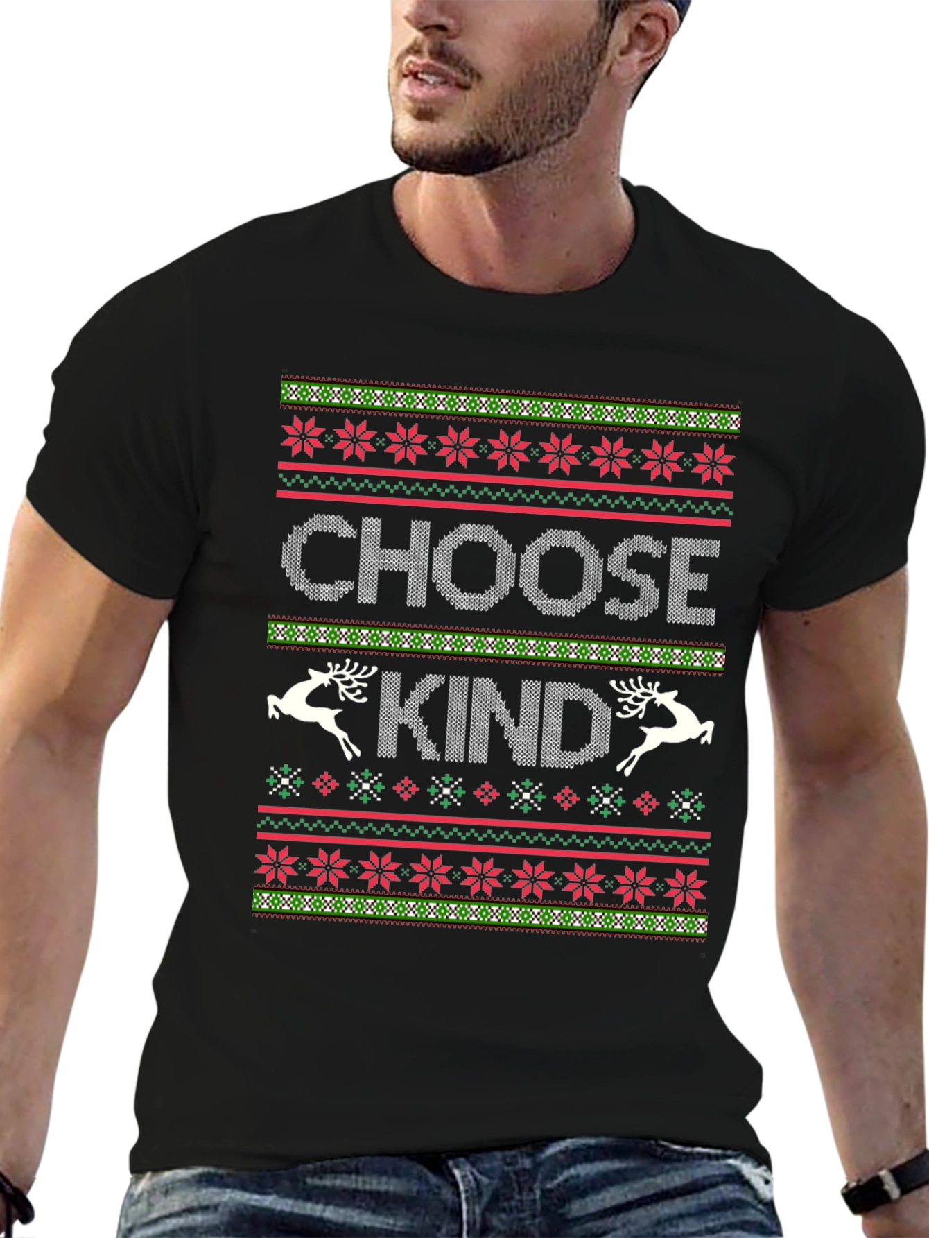 Choose Kind Ugly Christmas Sweater T-Shirt