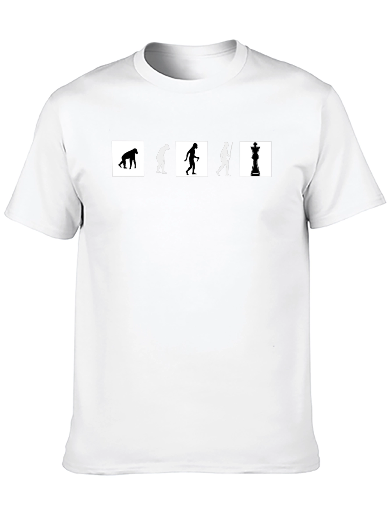 Evolution of Chess Black T-Shirt