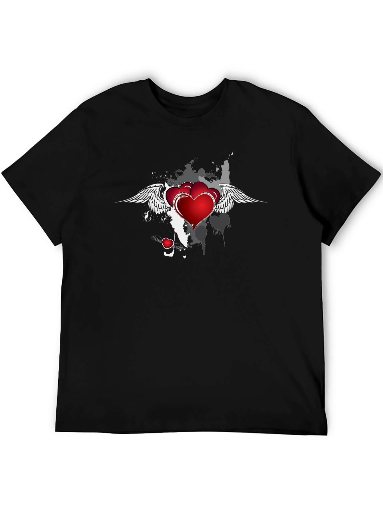 Winged Heart Graphic Black Tee