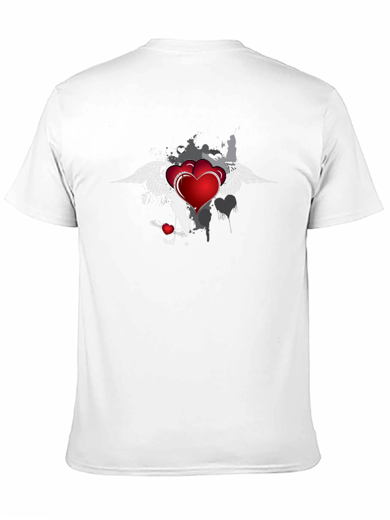 Winged Heart Graphic Black Tee
