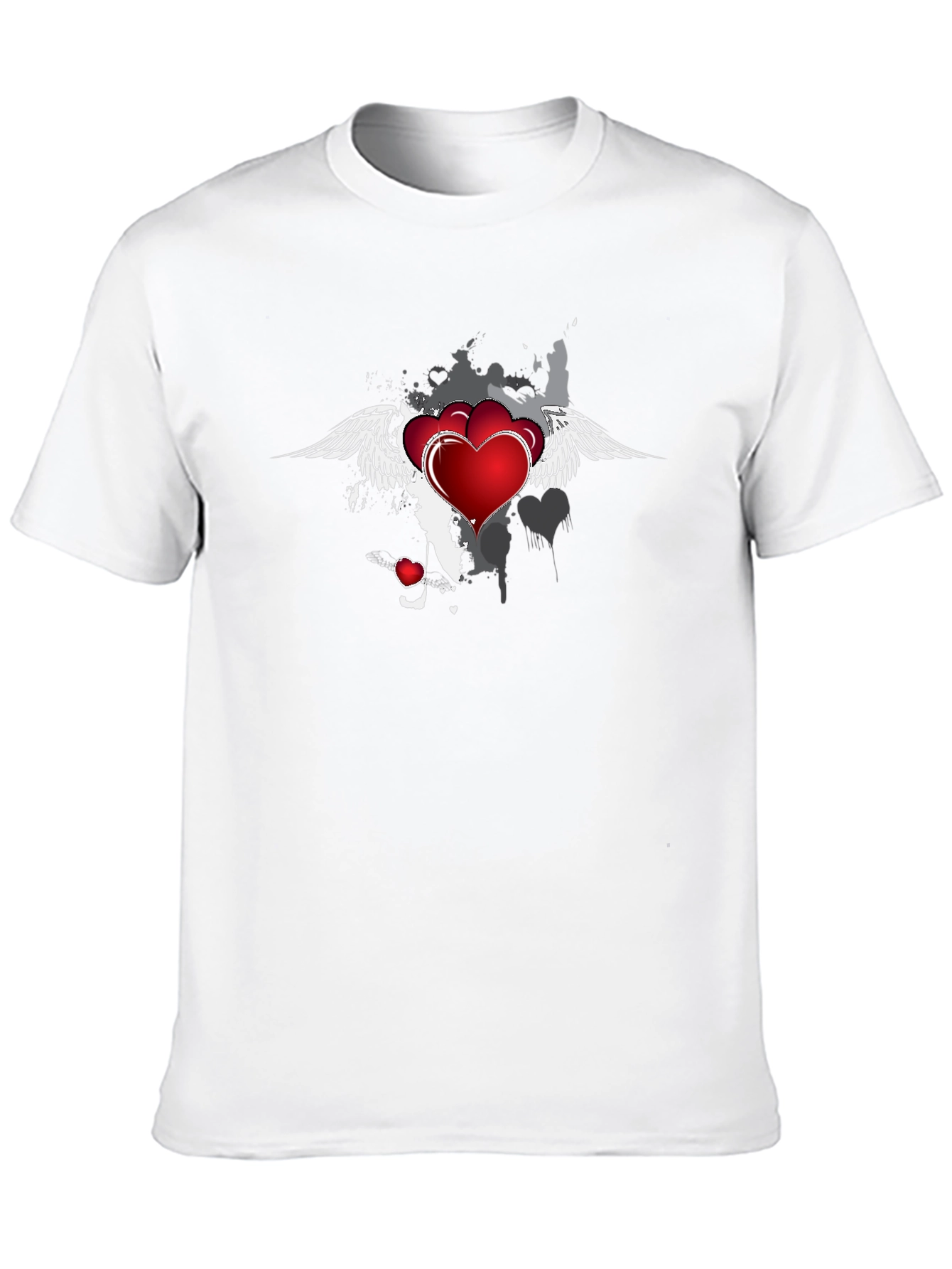 Winged Heart Graphic Black Tee