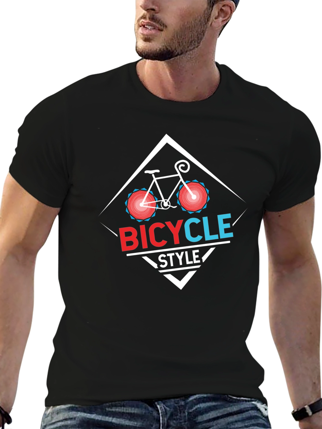 Bicycle Style Black T-Shirt
