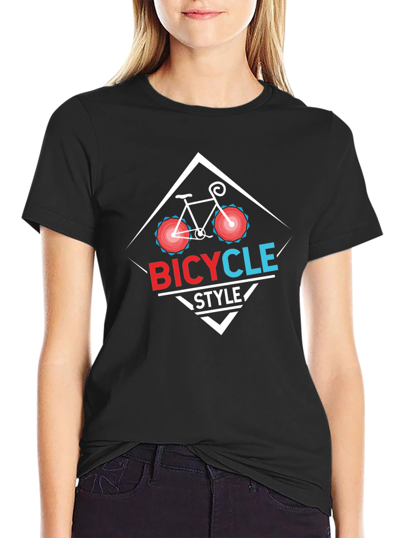 Bicycle Style Black T-Shirt