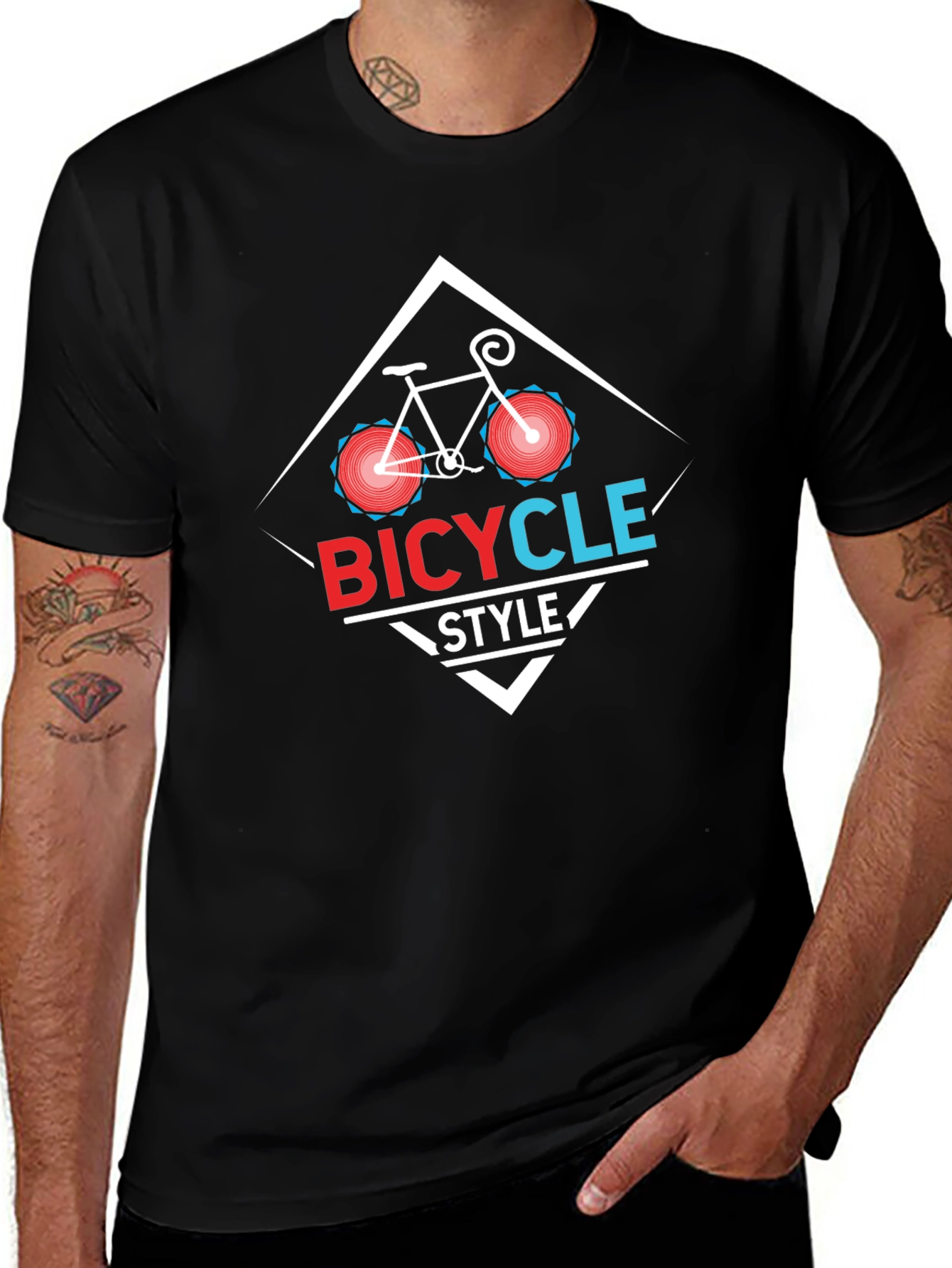 Bicycle Style Black T-Shirt