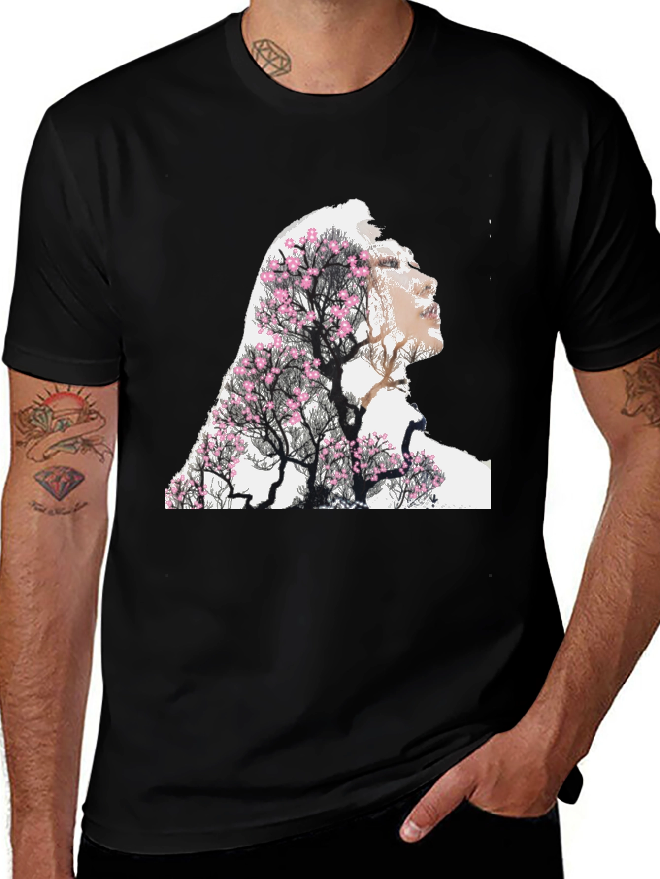Nature Woman Graphic Tee - Black Unisex T-Shirt