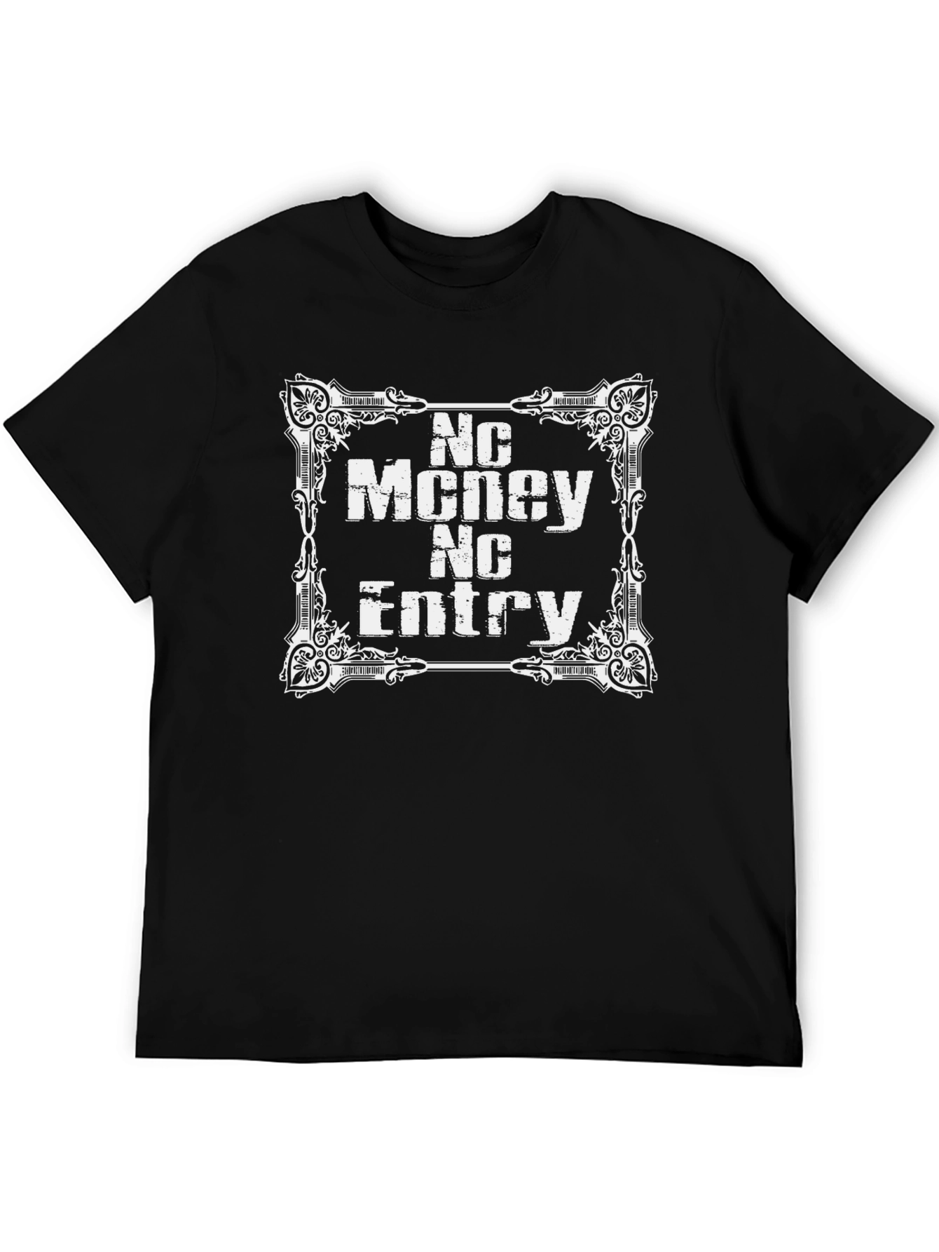 No Money No Entry Graphic Tee - Black
