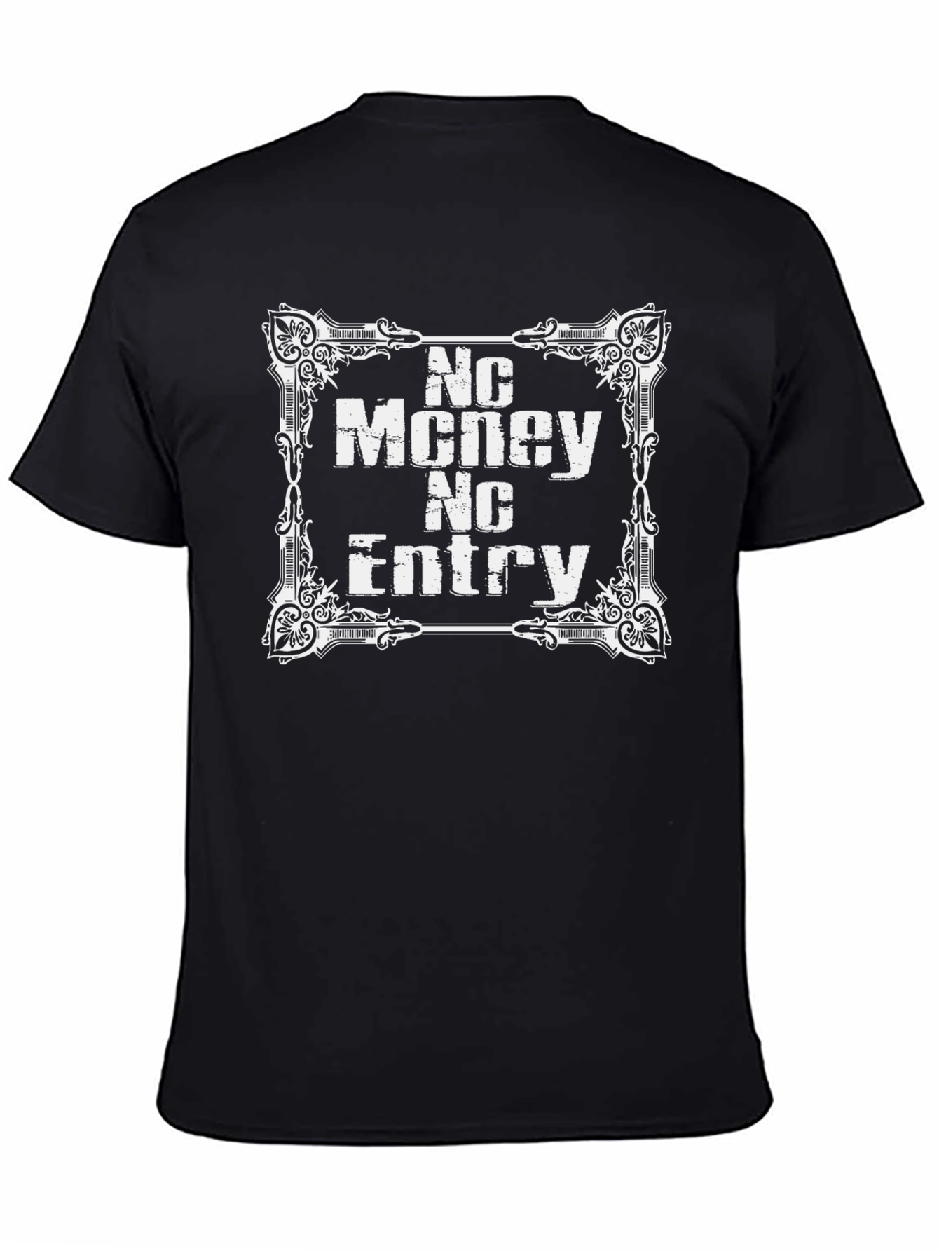 No Money No Entry Graphic Tee - Black