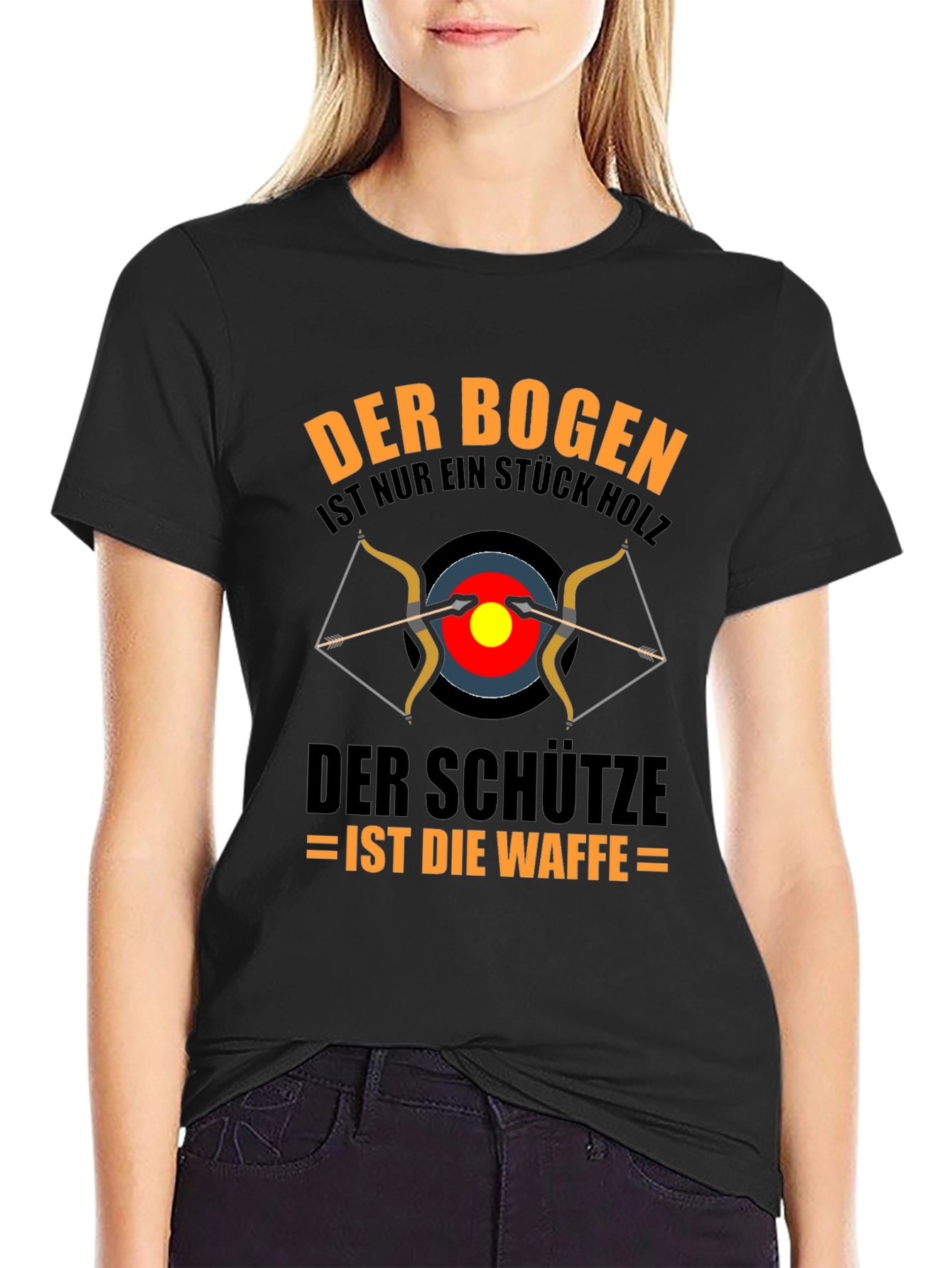 Archery T-Shirt: Bow is Wood Archer is the Weapon