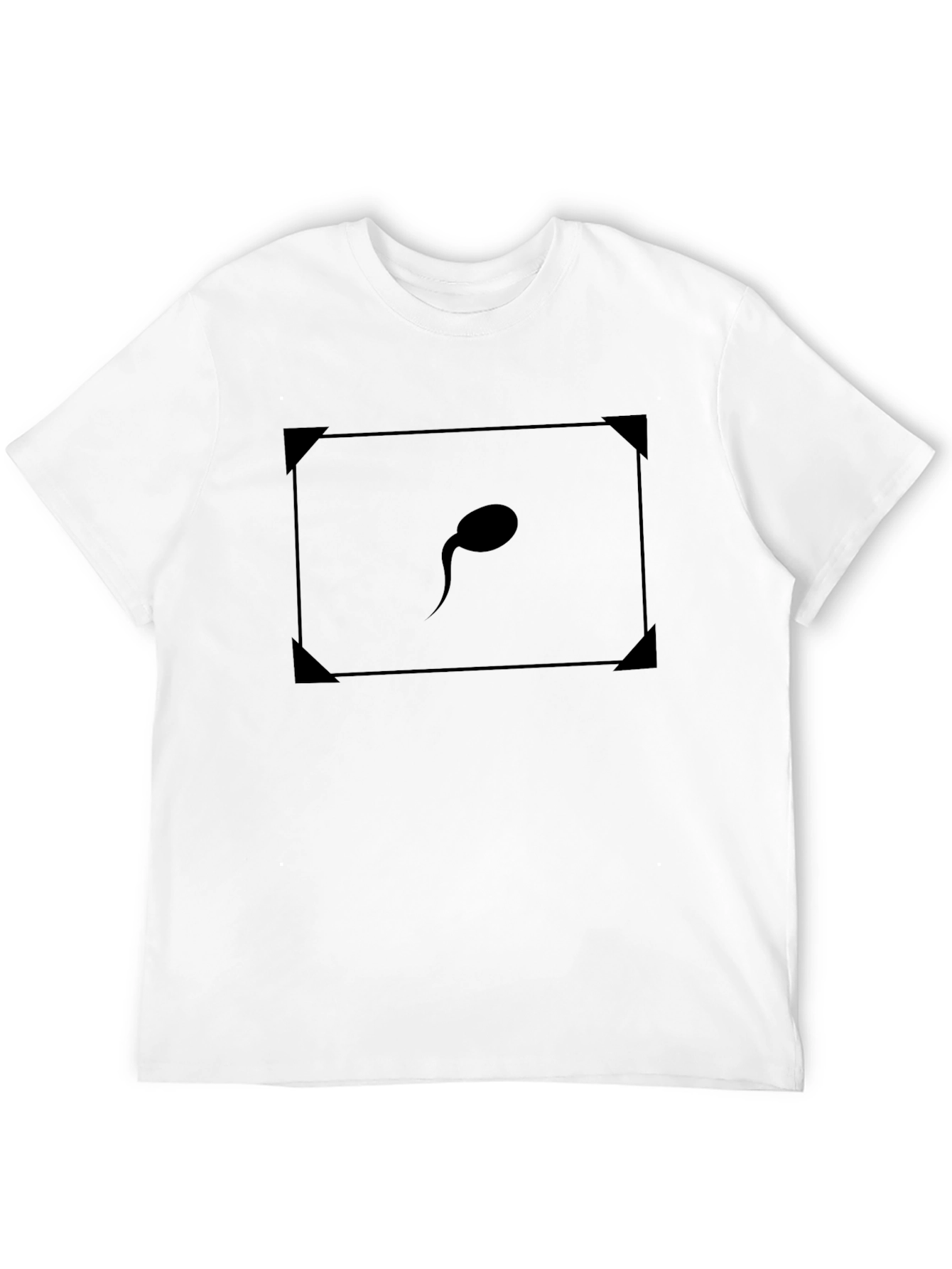 Unique Graphic Tee - Sperm Cell Design Black