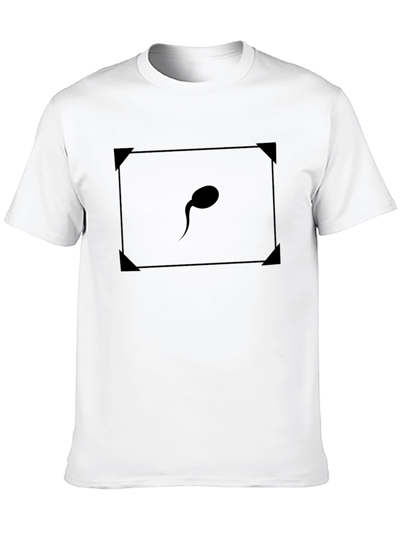 Unique Graphic Tee - Sperm Cell Design Black