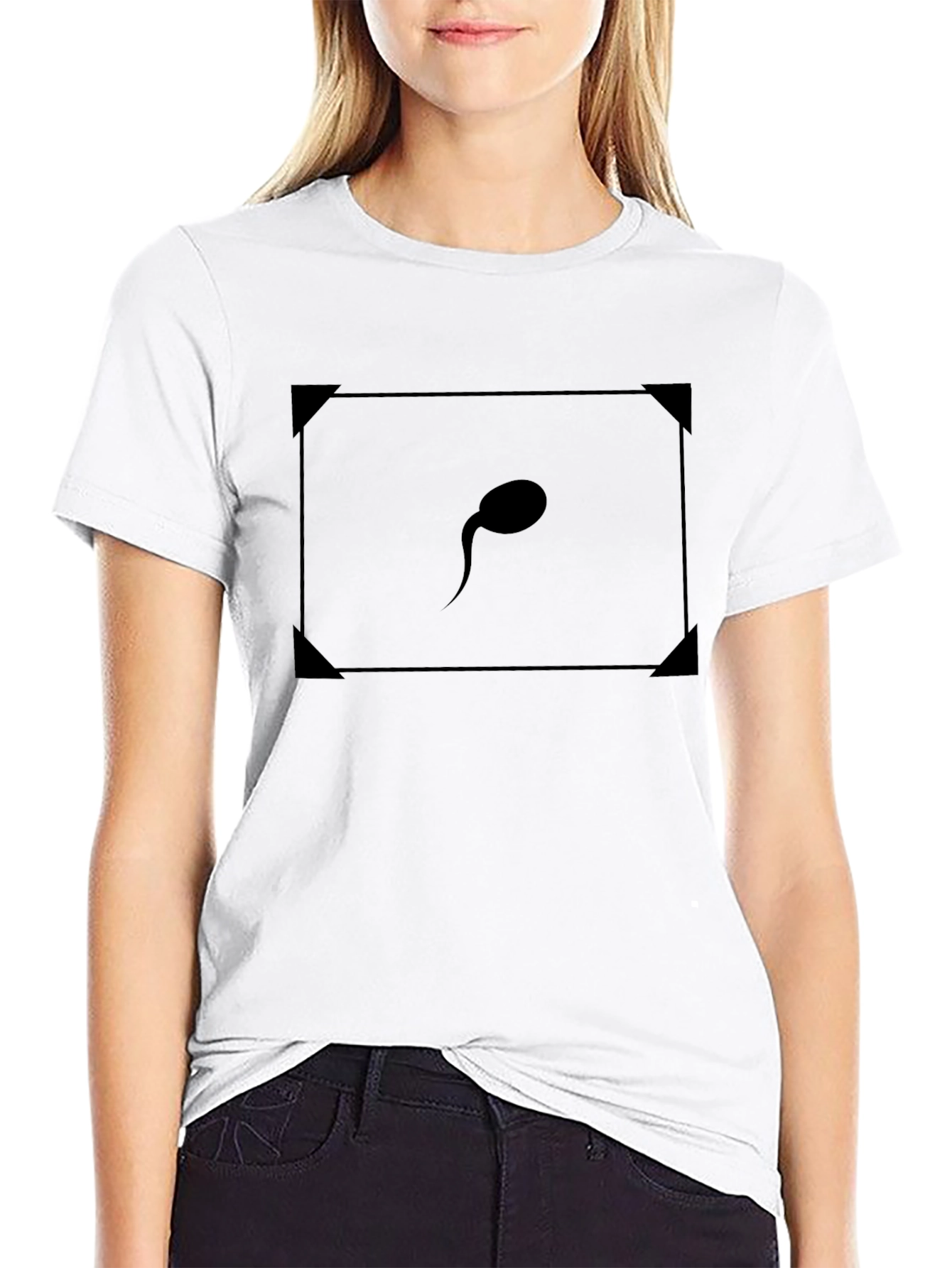 Unique Graphic Tee - Sperm Cell Design Black