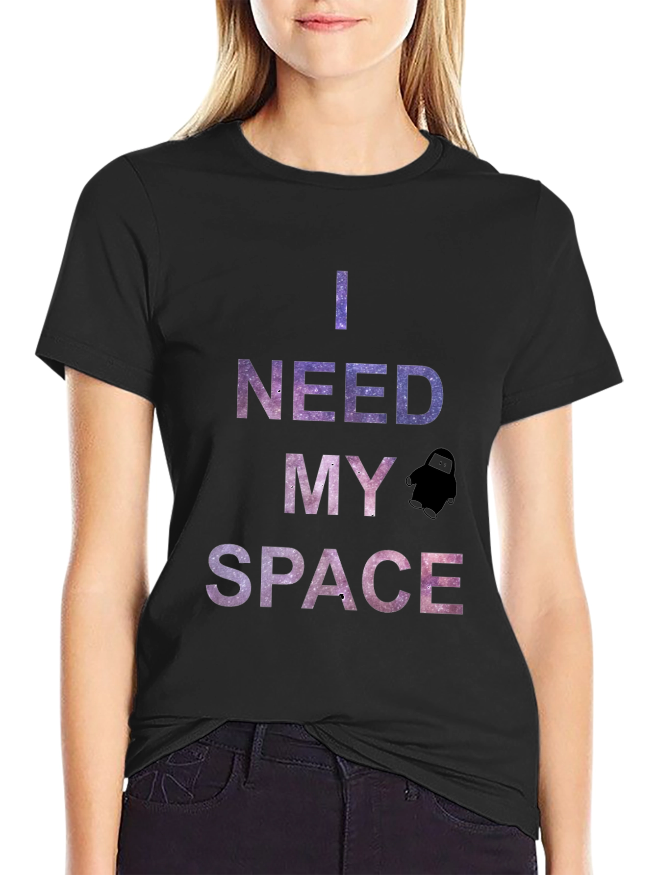 I Need My Space Graphic T-Shirt - Galaxy Design