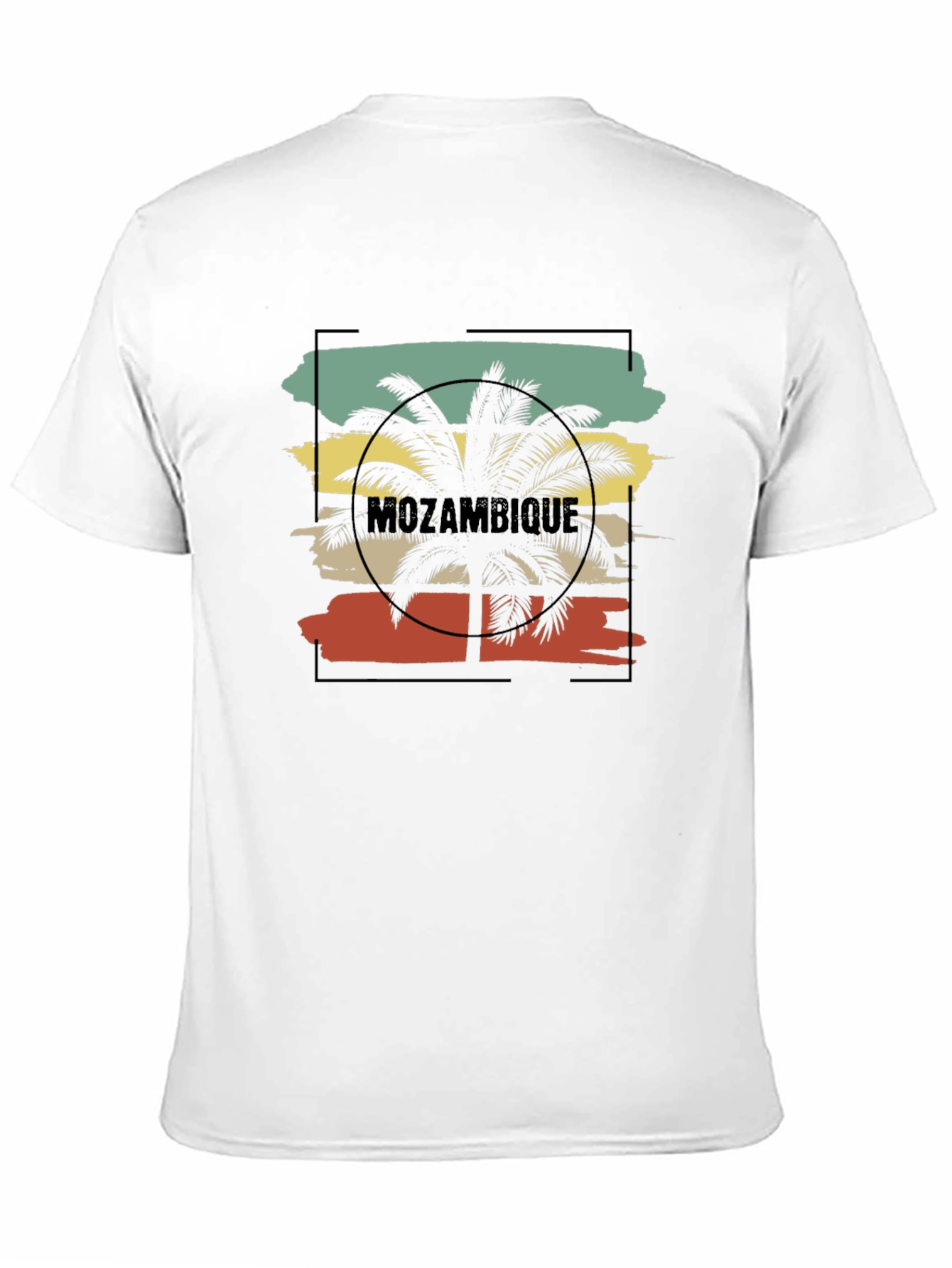 Mozambique Palm Tree Graphic Black T-Shirt