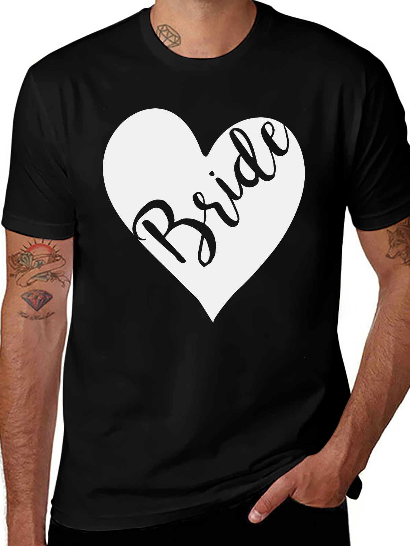 Bride Heart Graphic Tee - Wedding T-Shirt