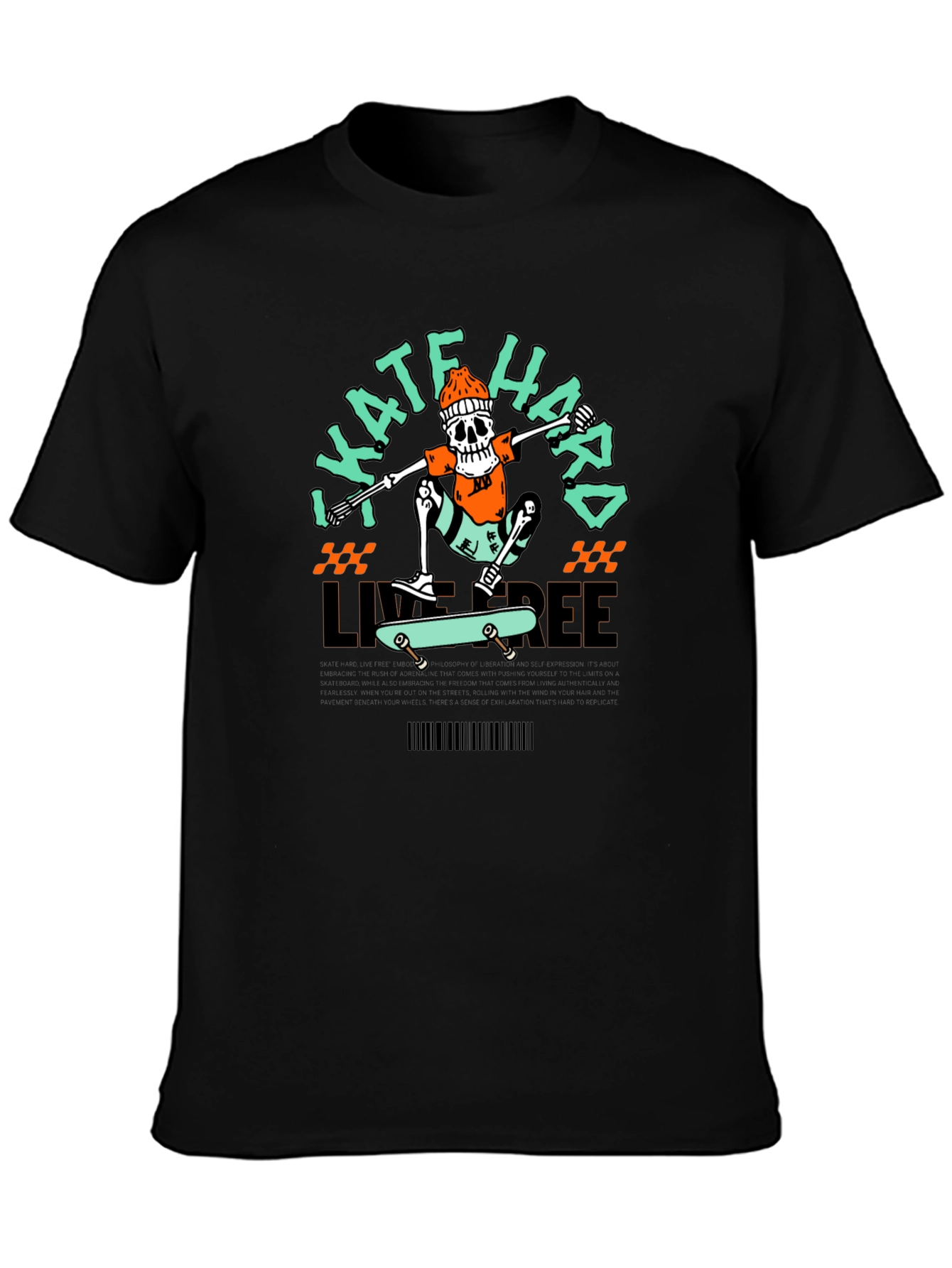 Skate Hard Live Free Graphic Tee