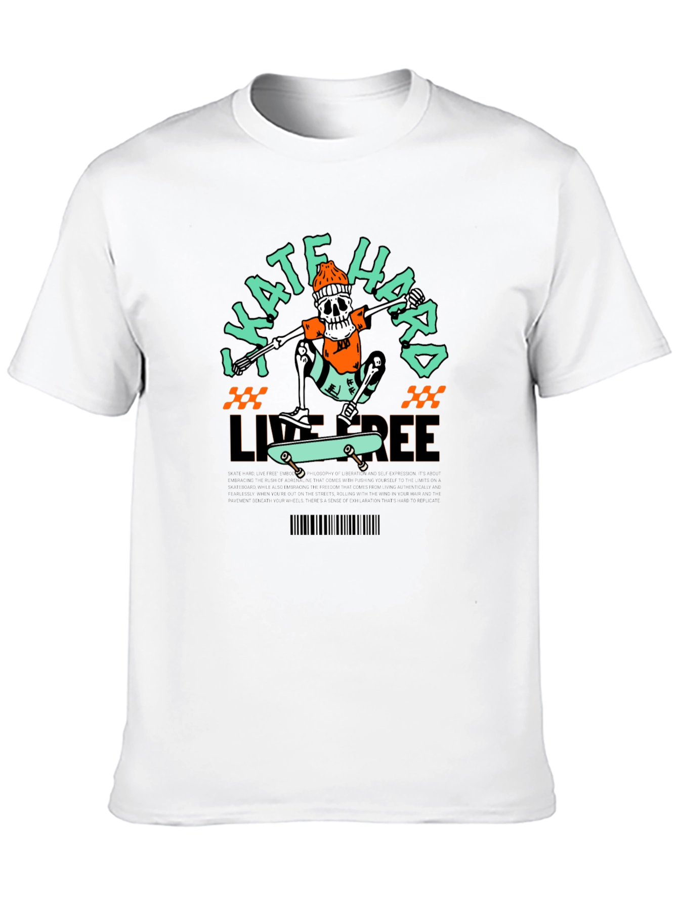 Skate Hard Live Free Graphic Tee
