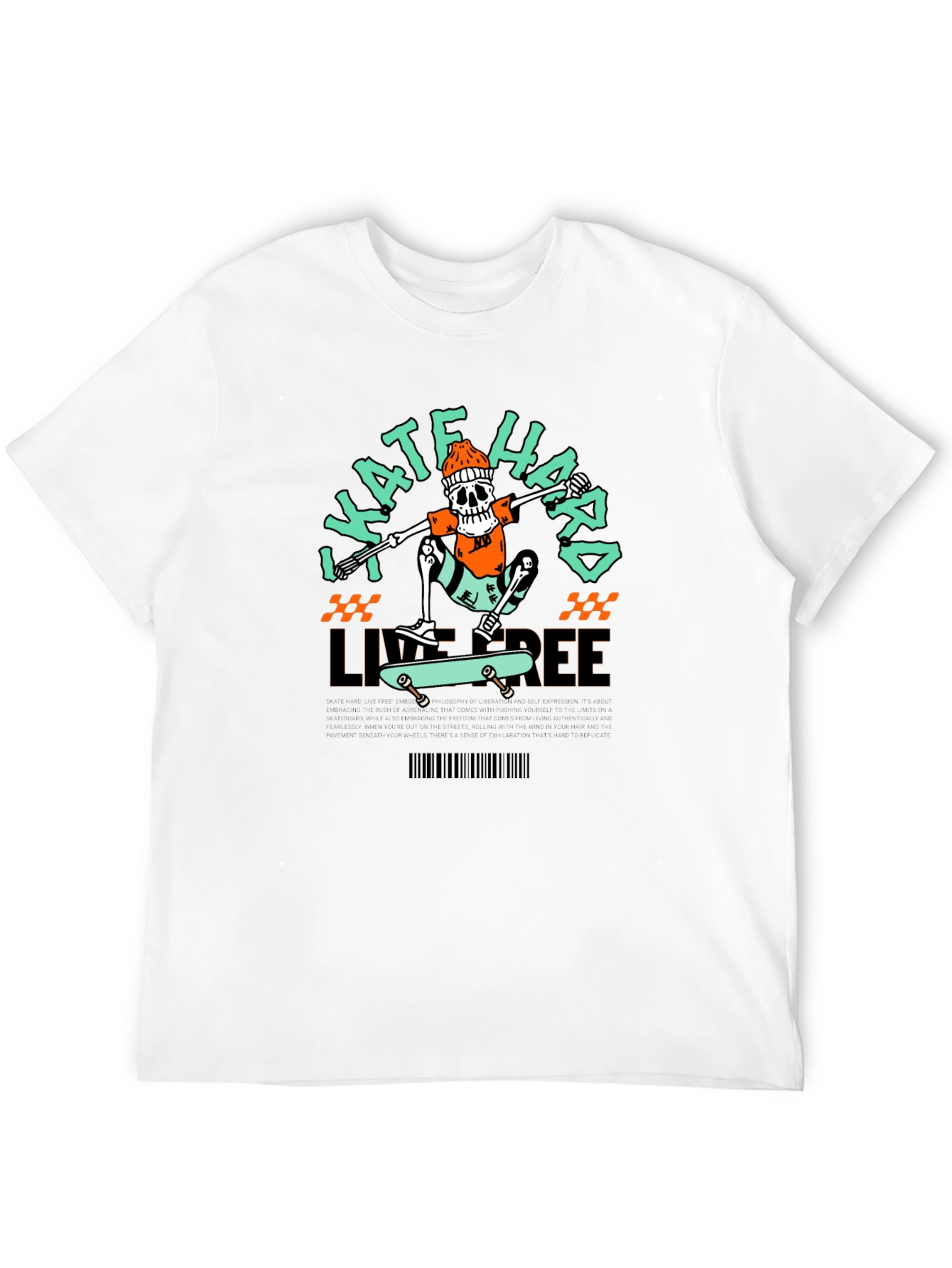 Skate Hard Live Free Graphic Tee