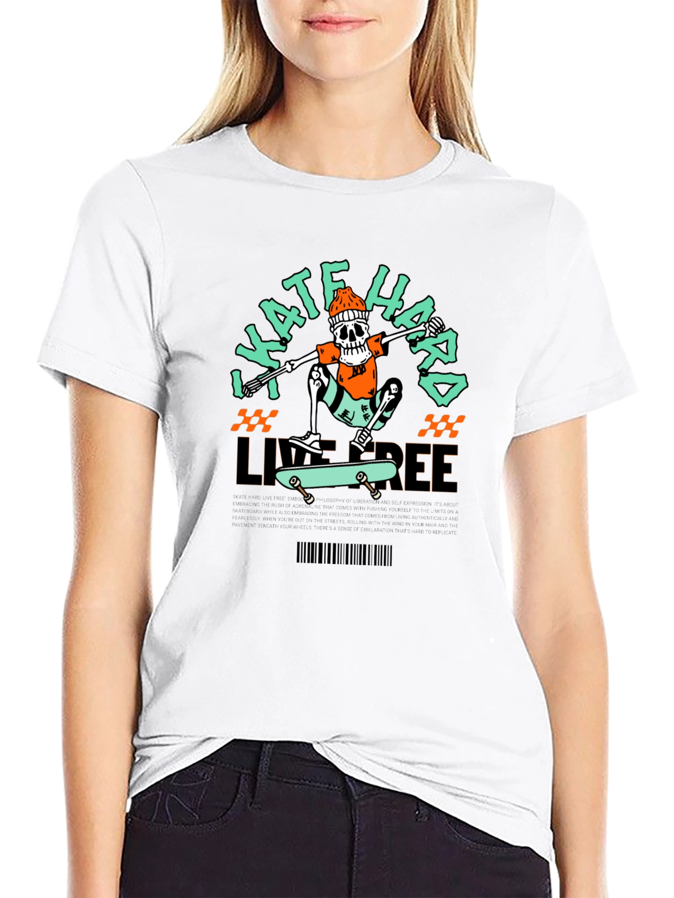 Skate Hard Live Free Graphic Tee