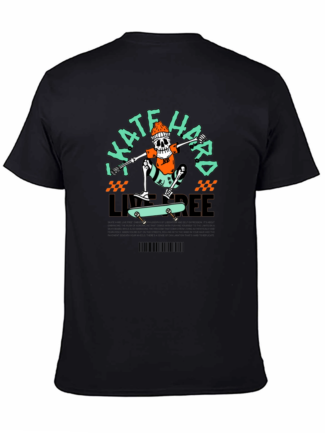 Skate Hard Live Free Graphic Tee