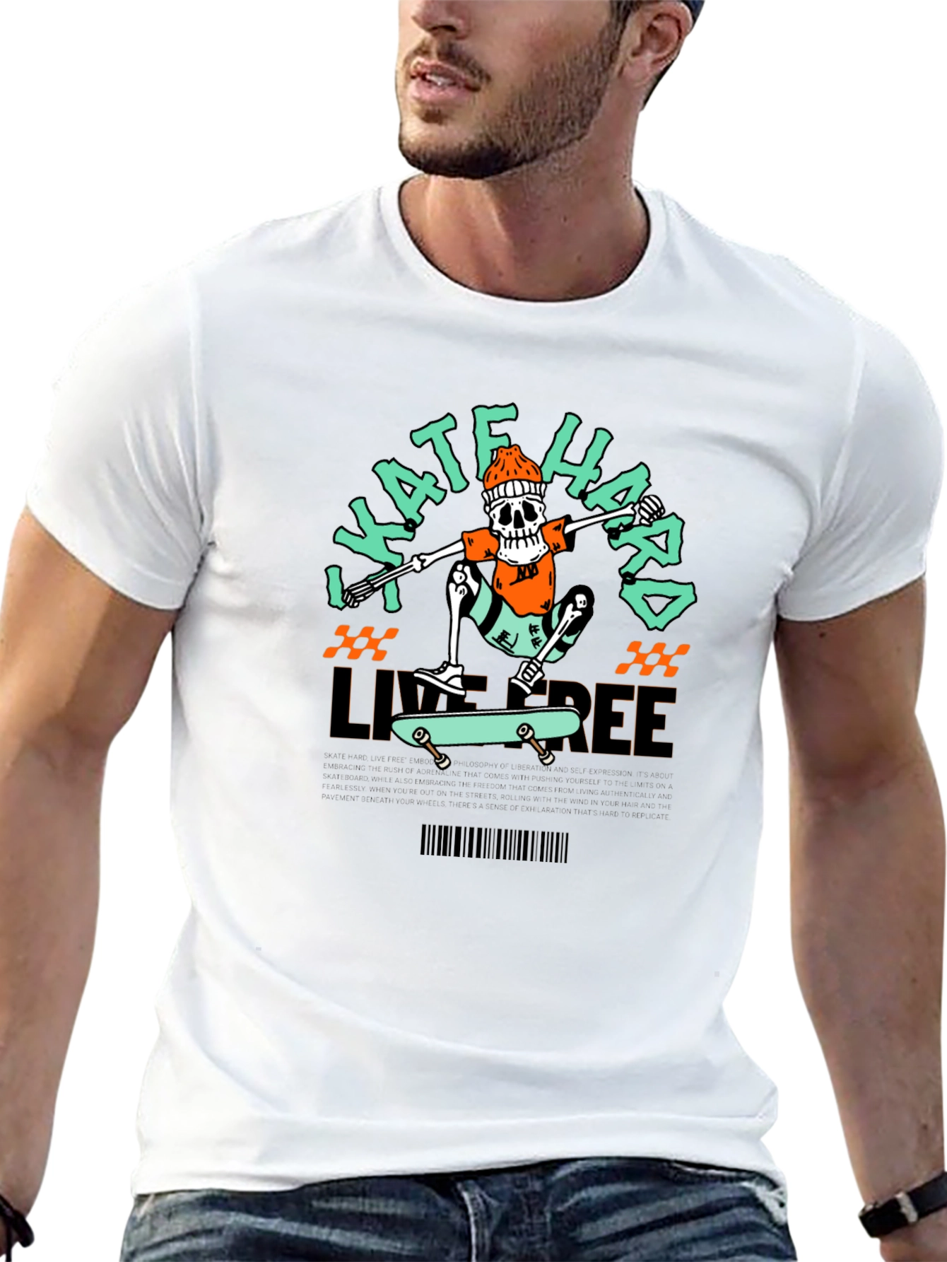 Skate Hard Live Free Graphic Tee