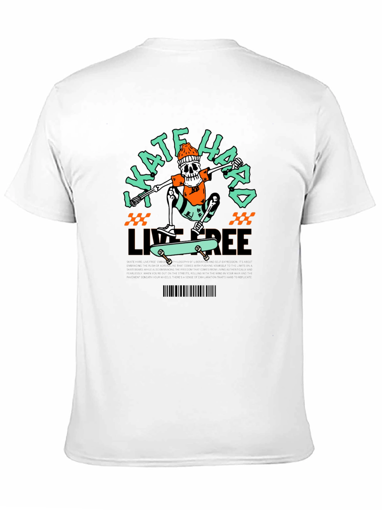Skate Hard Live Free Graphic Tee