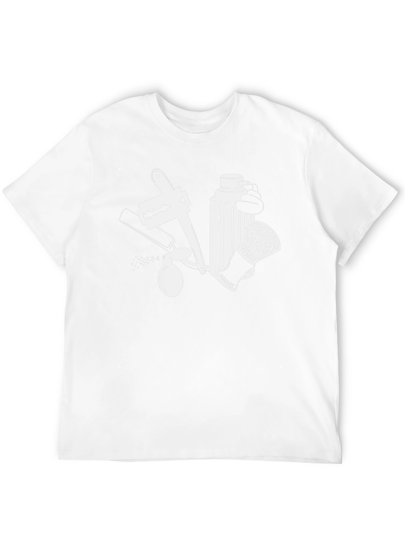 Barber Tools Graphic Tee - Classic Black Cotton T-Shirt