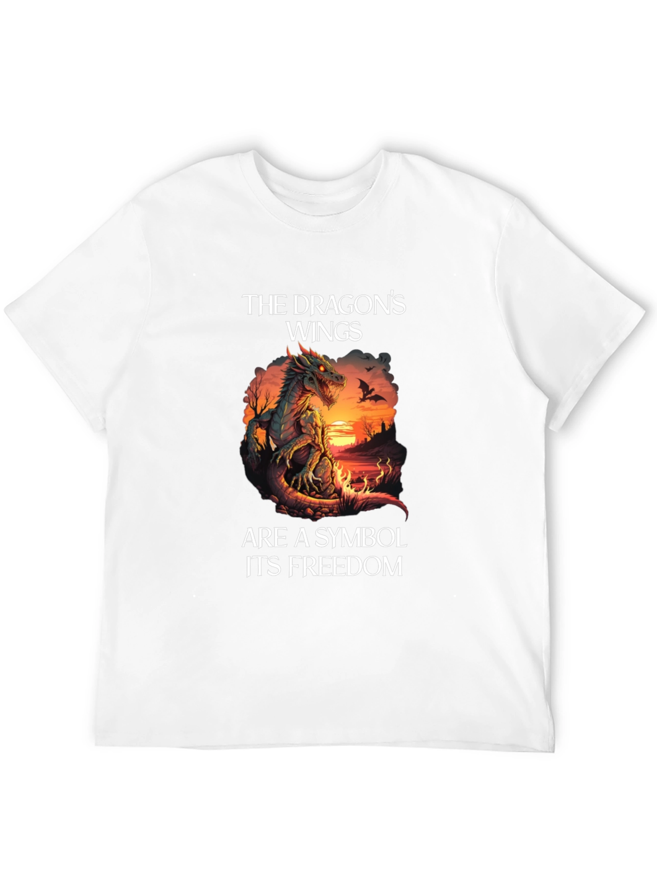 Dragons Wings Symbol Graphic Tee - Black