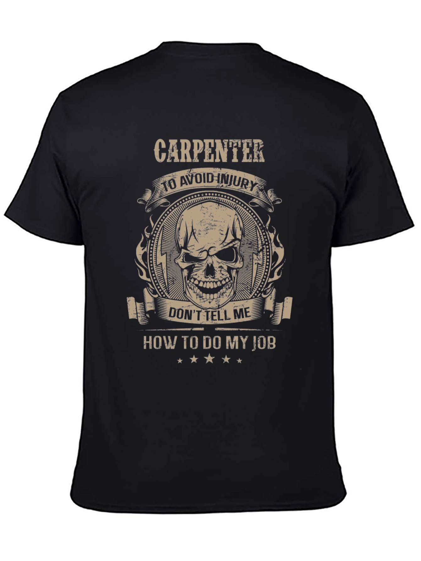 Carpenter Skull Graphic T-Shirt - Avoid Injury