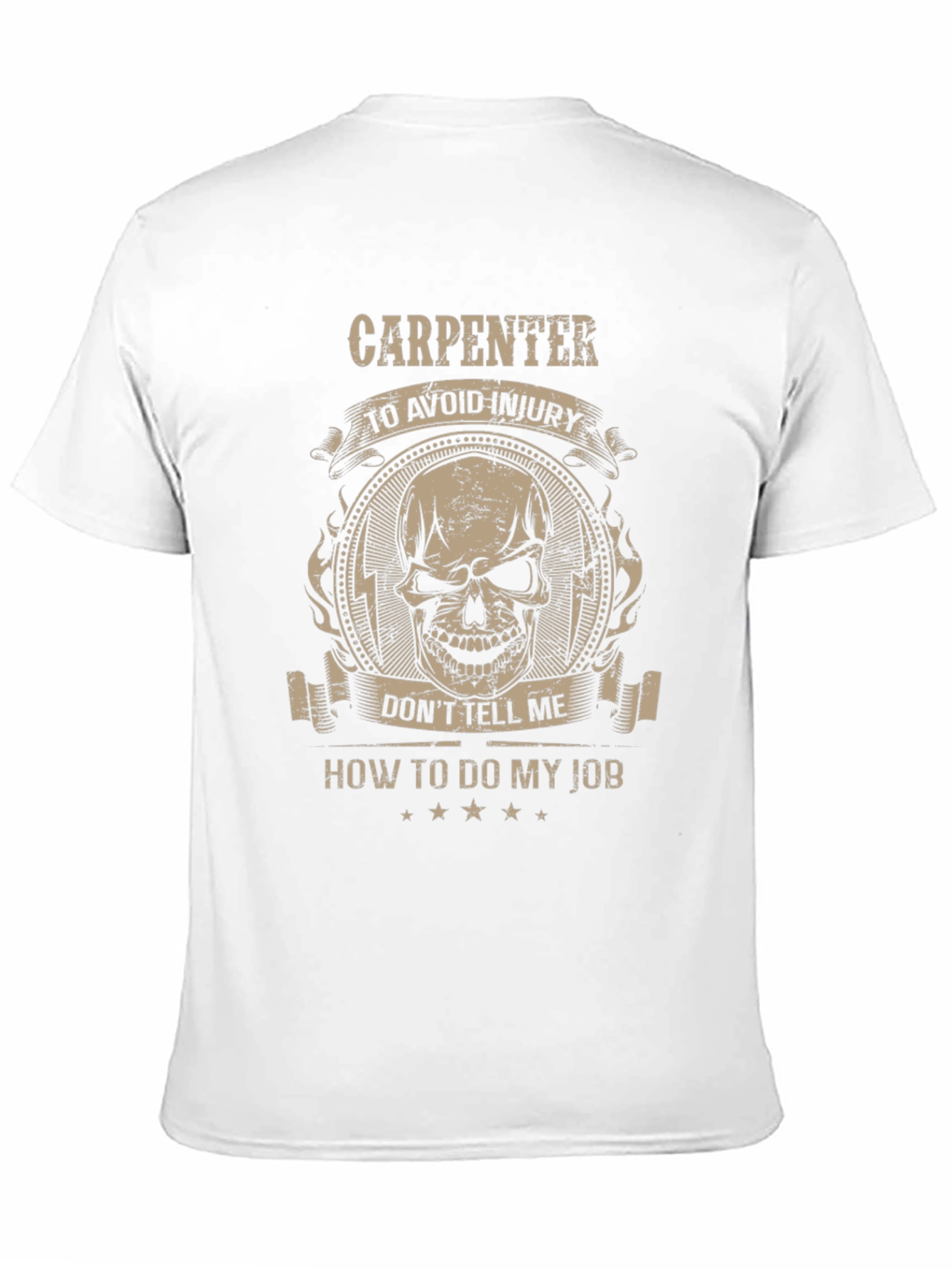 Carpenter Skull Graphic T-Shirt - Avoid Injury