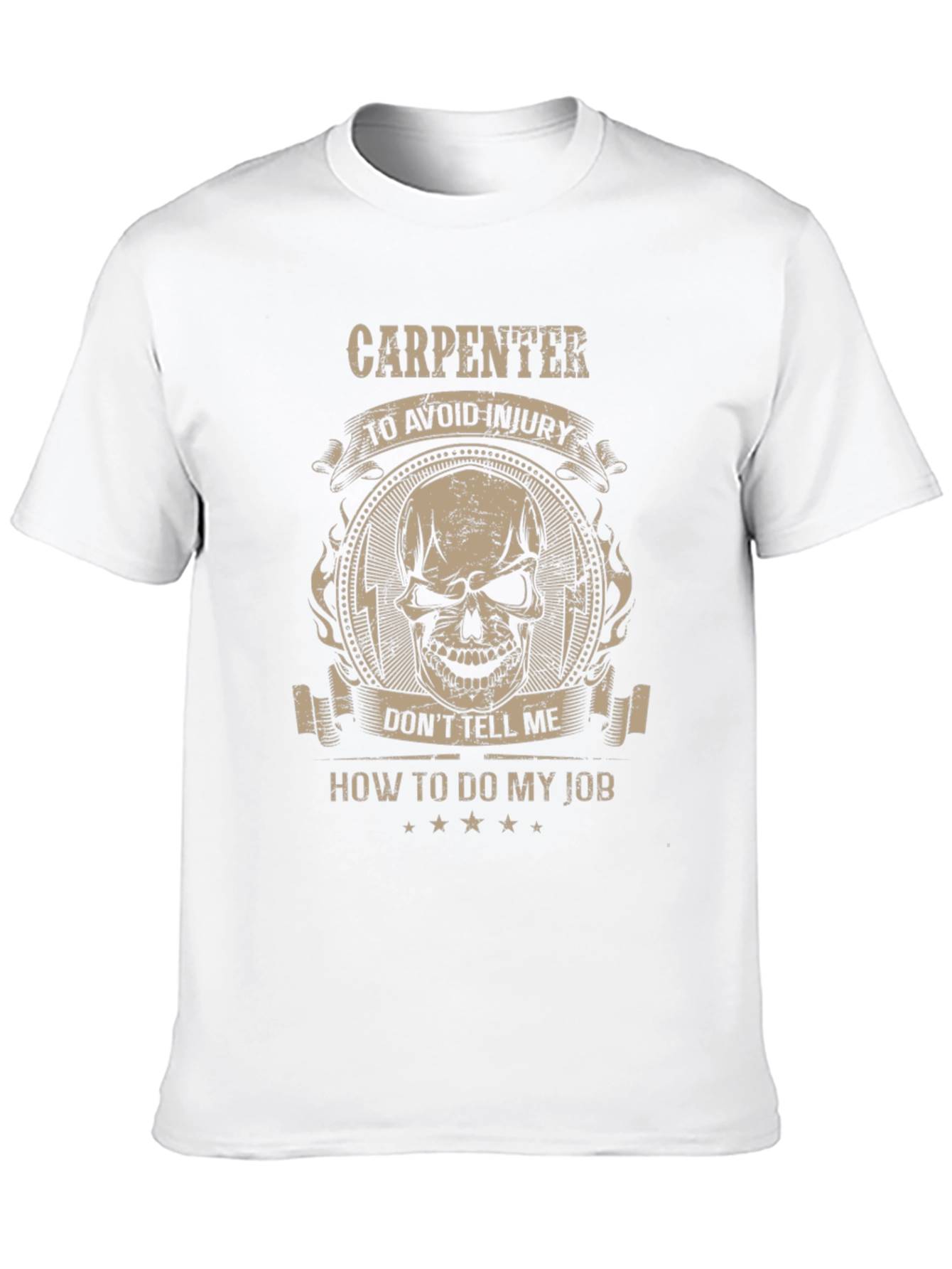 Carpenter Skull Graphic T-Shirt - Avoid Injury