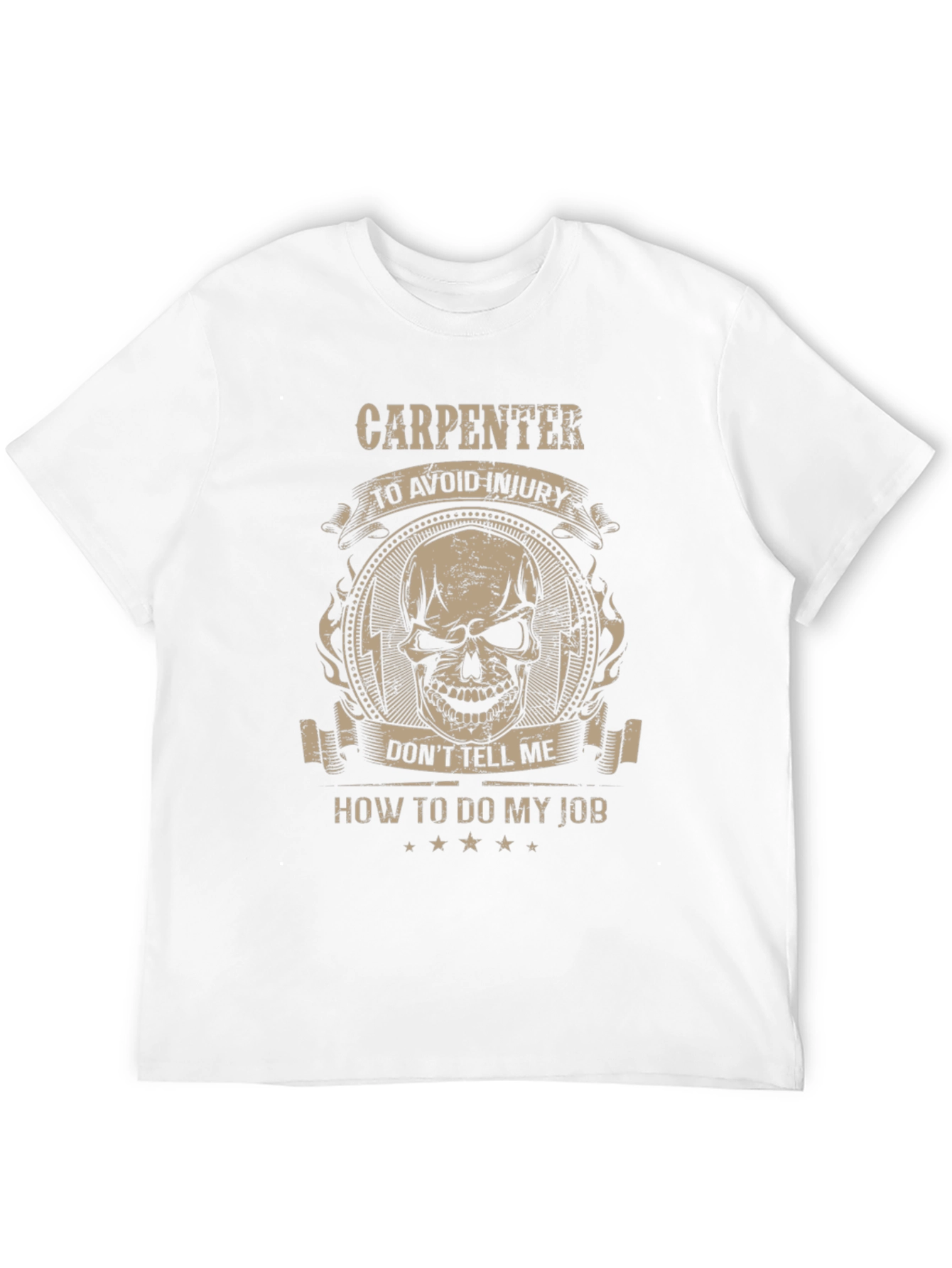 Carpenter Skull Graphic T-Shirt - Avoid Injury