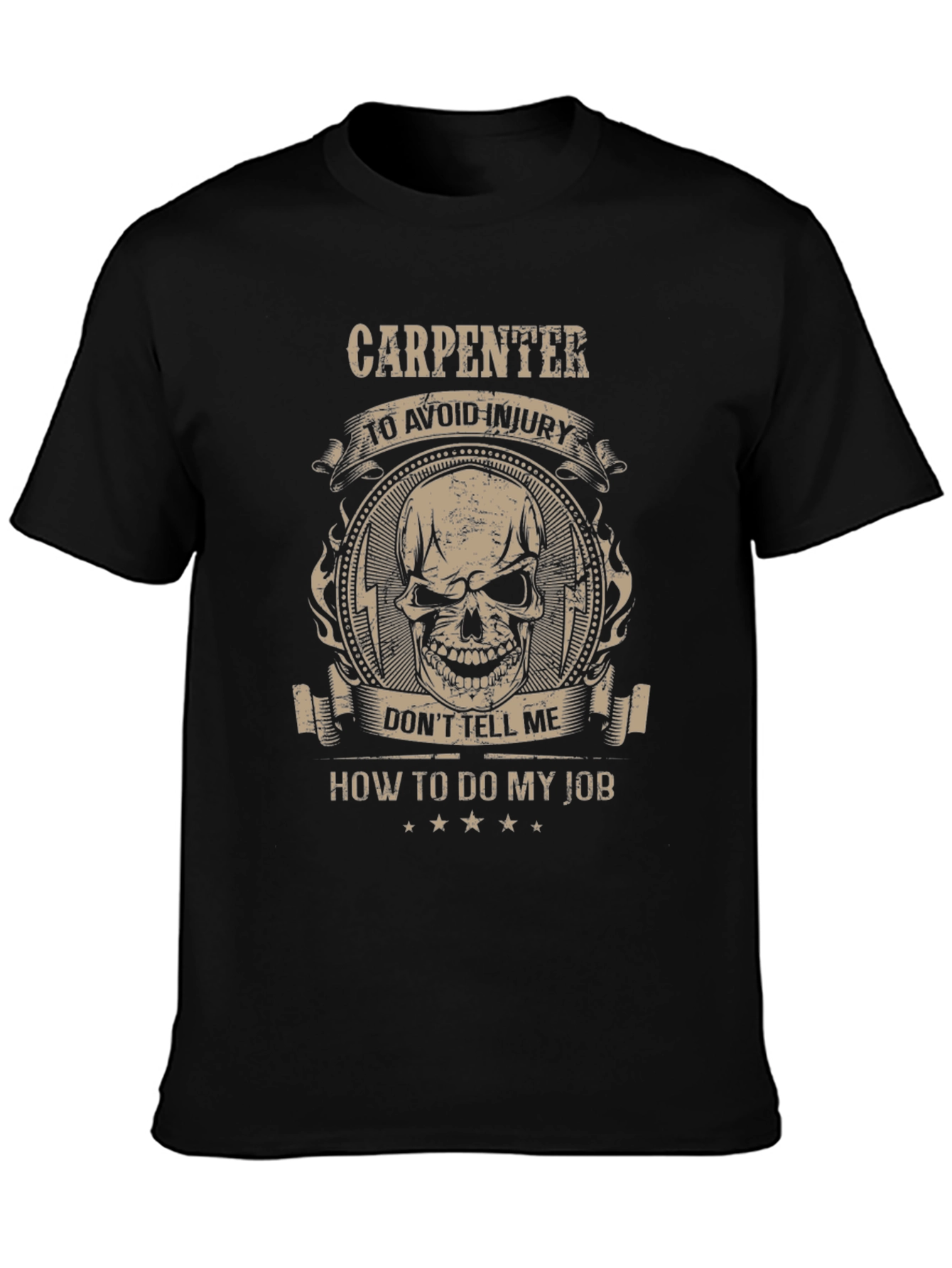 Carpenter Skull Graphic T-Shirt - Avoid Injury